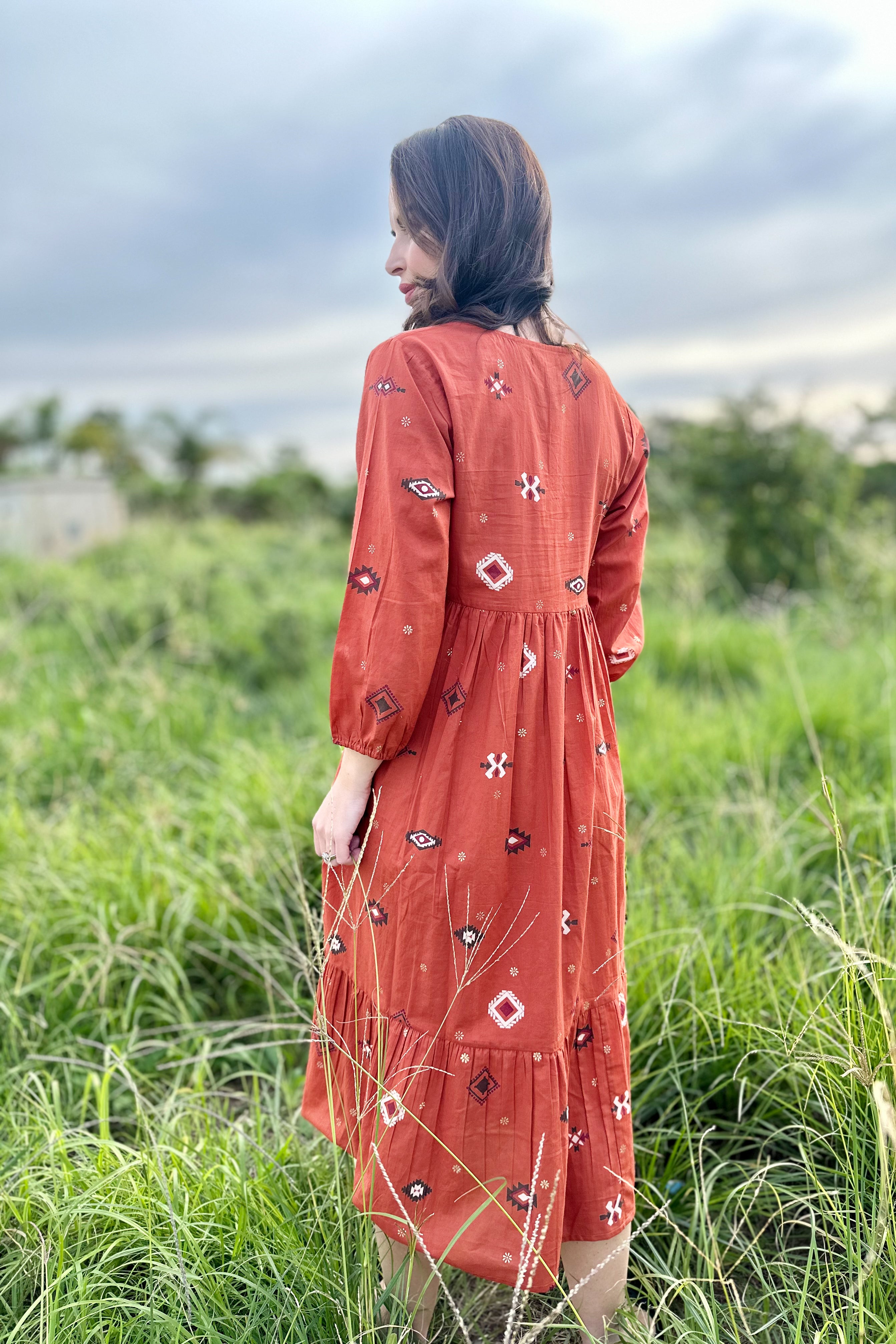 Kali Dress In Rooibos