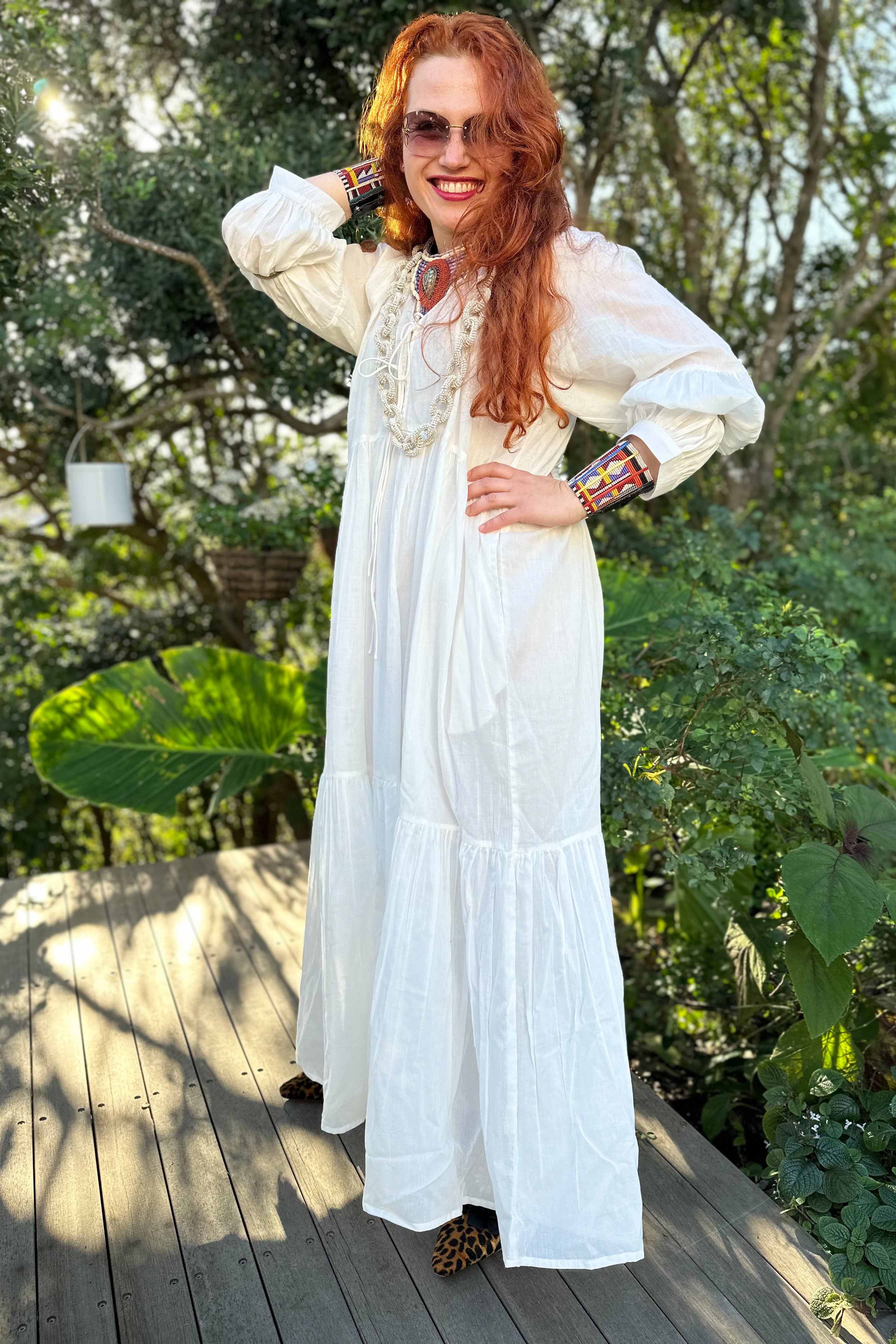 Hanna Maxi Dress In Milk