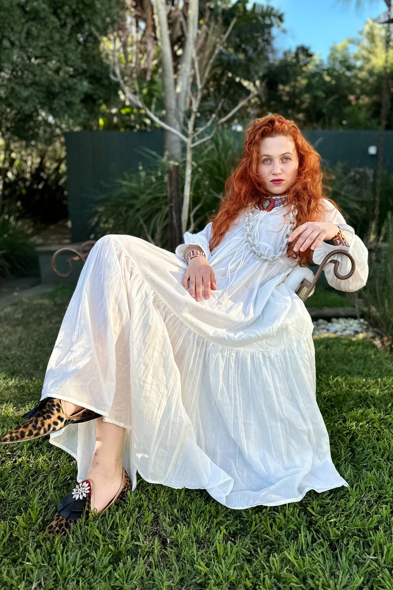 Hanna Maxi Dress In Milk