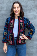 Velvet Suzani Jacket In Ink