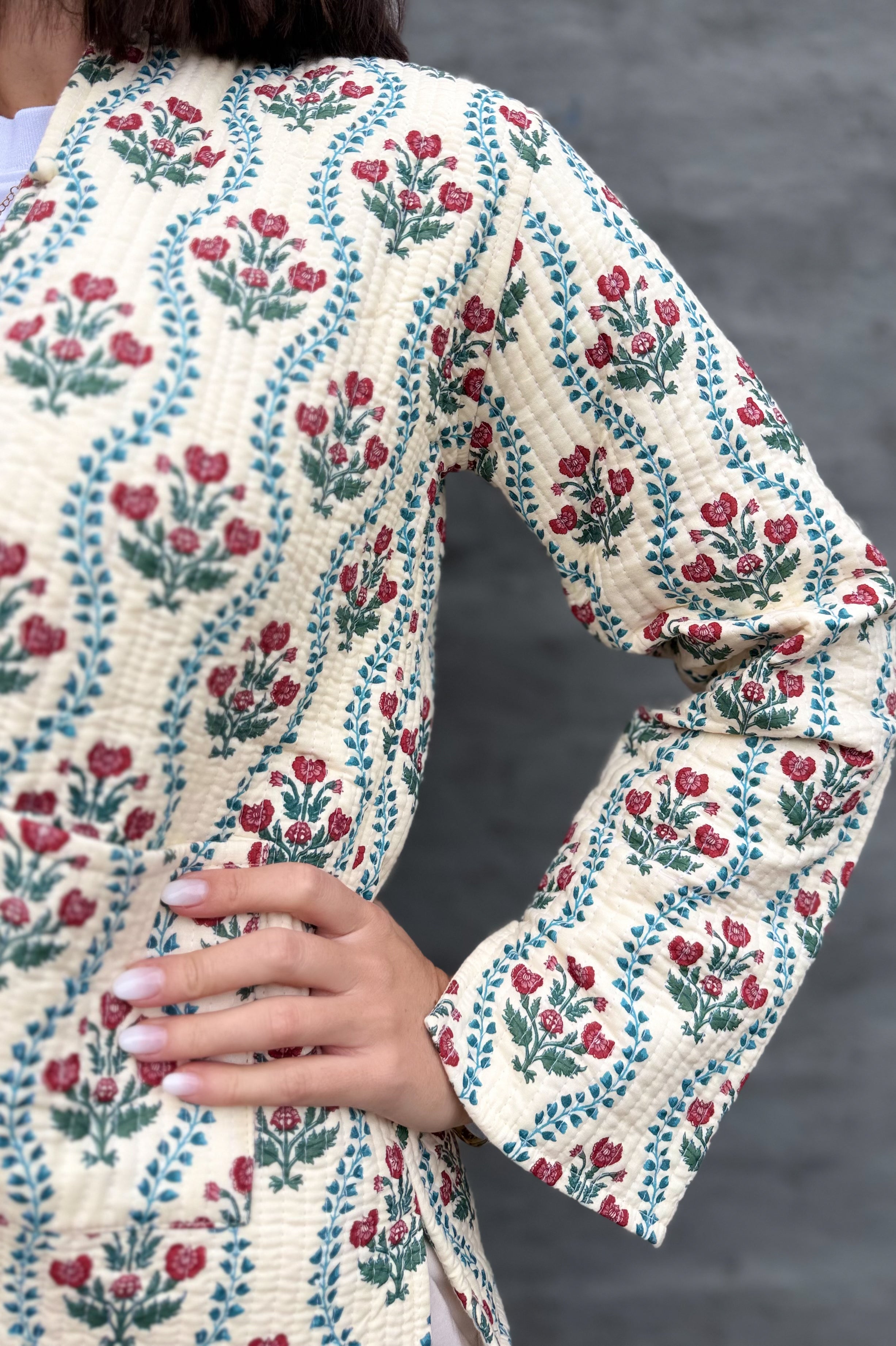 Quilted Cotton Jacket In Vintage Vanilla