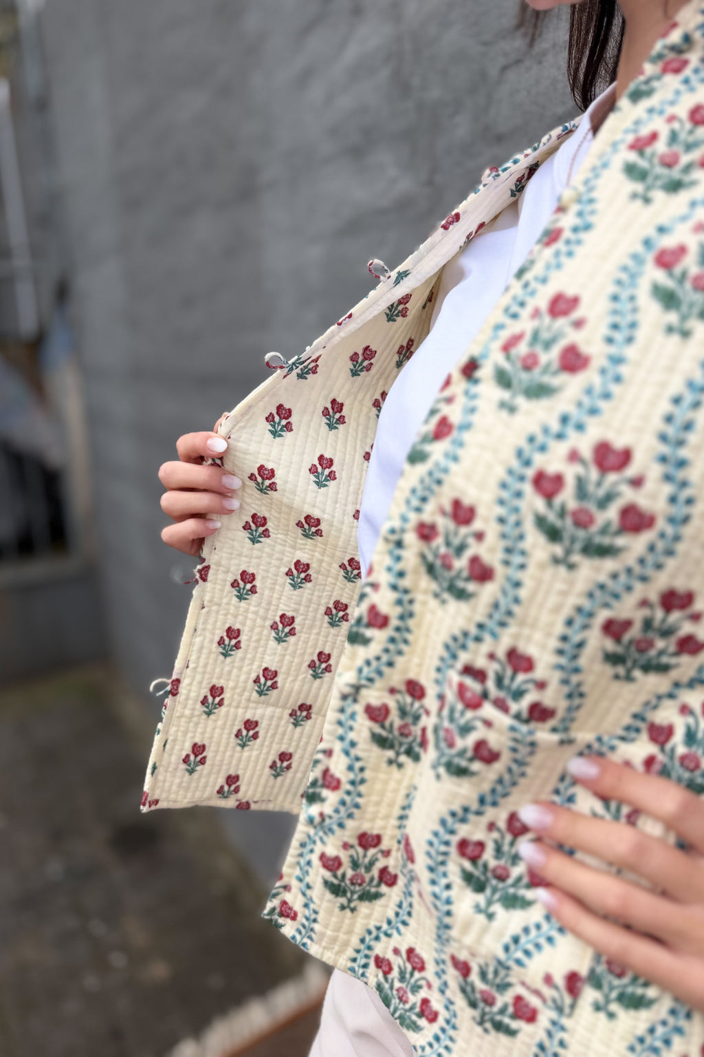 Quilted Cotton Jacket In Vintage Vanilla
