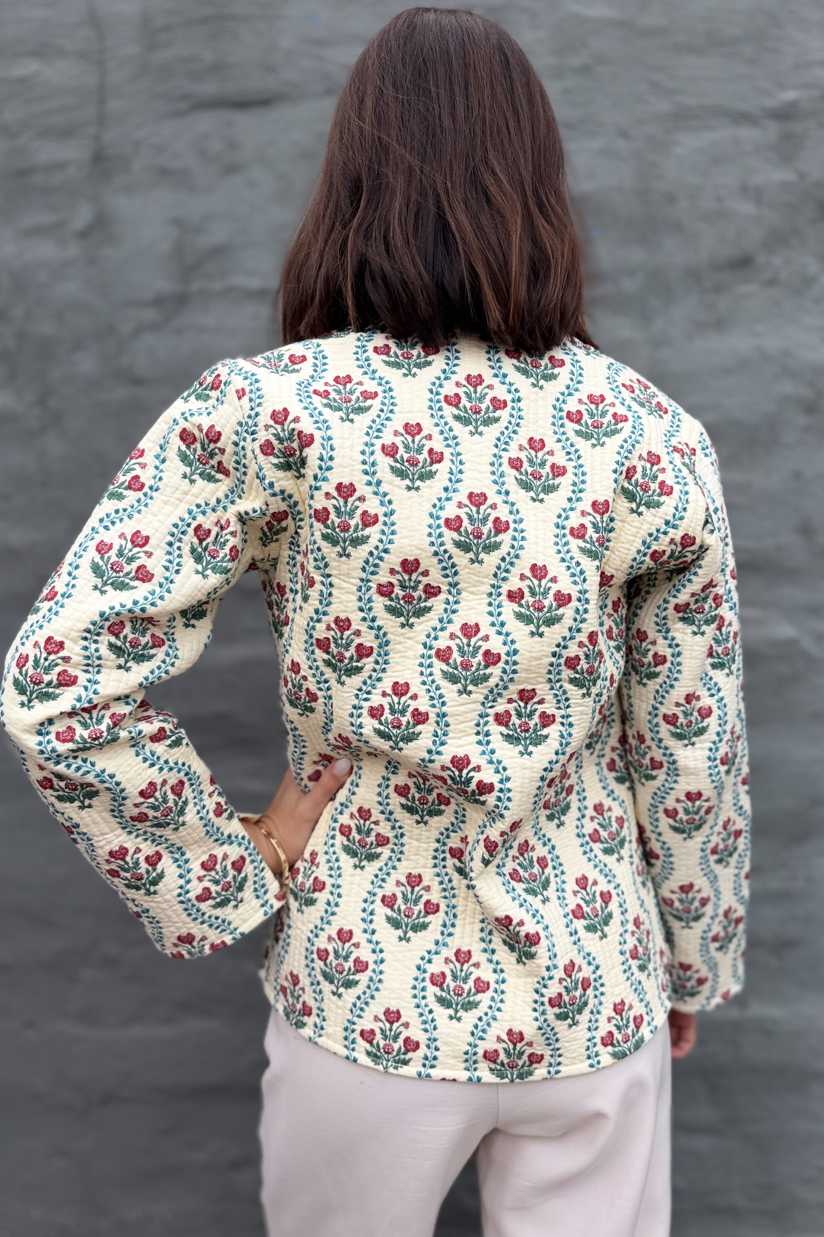 Quilted Cotton Jacket In Vintage Vanilla