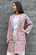Quilted Cotton Coat In Protea Paisley