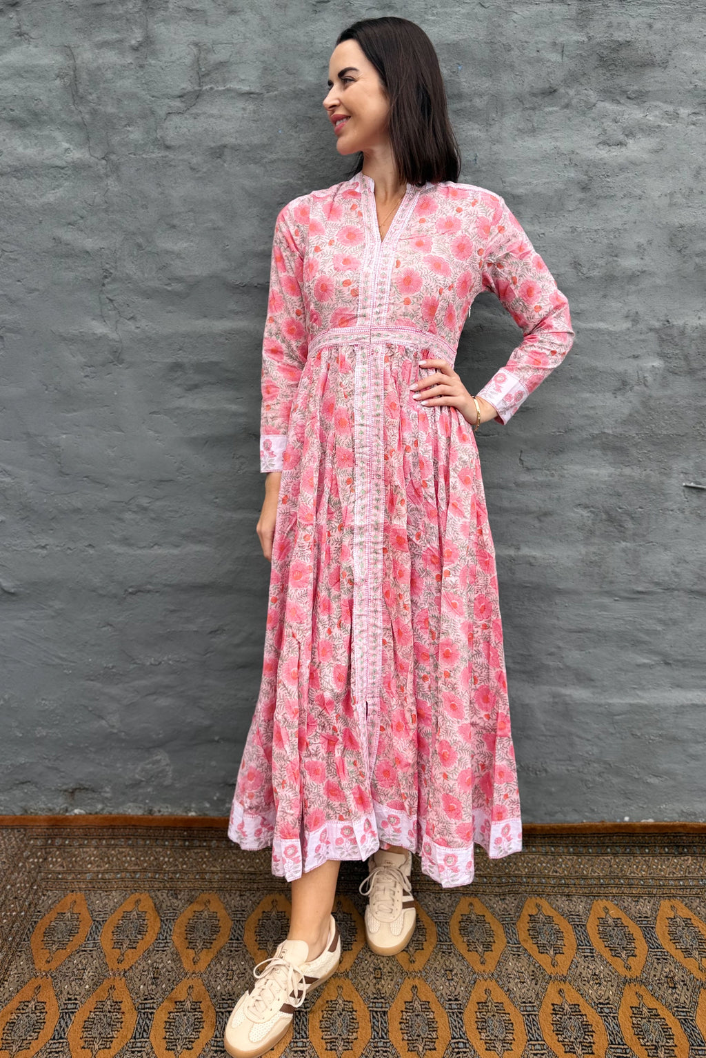 Mabel Dress In Perfect Pink
