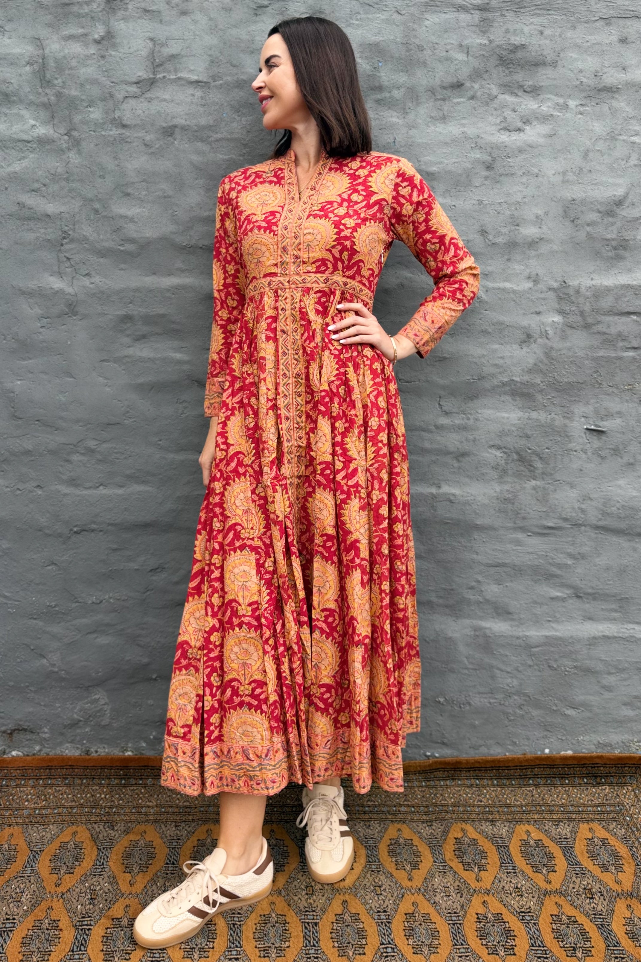 Mabel Dress In Ruby