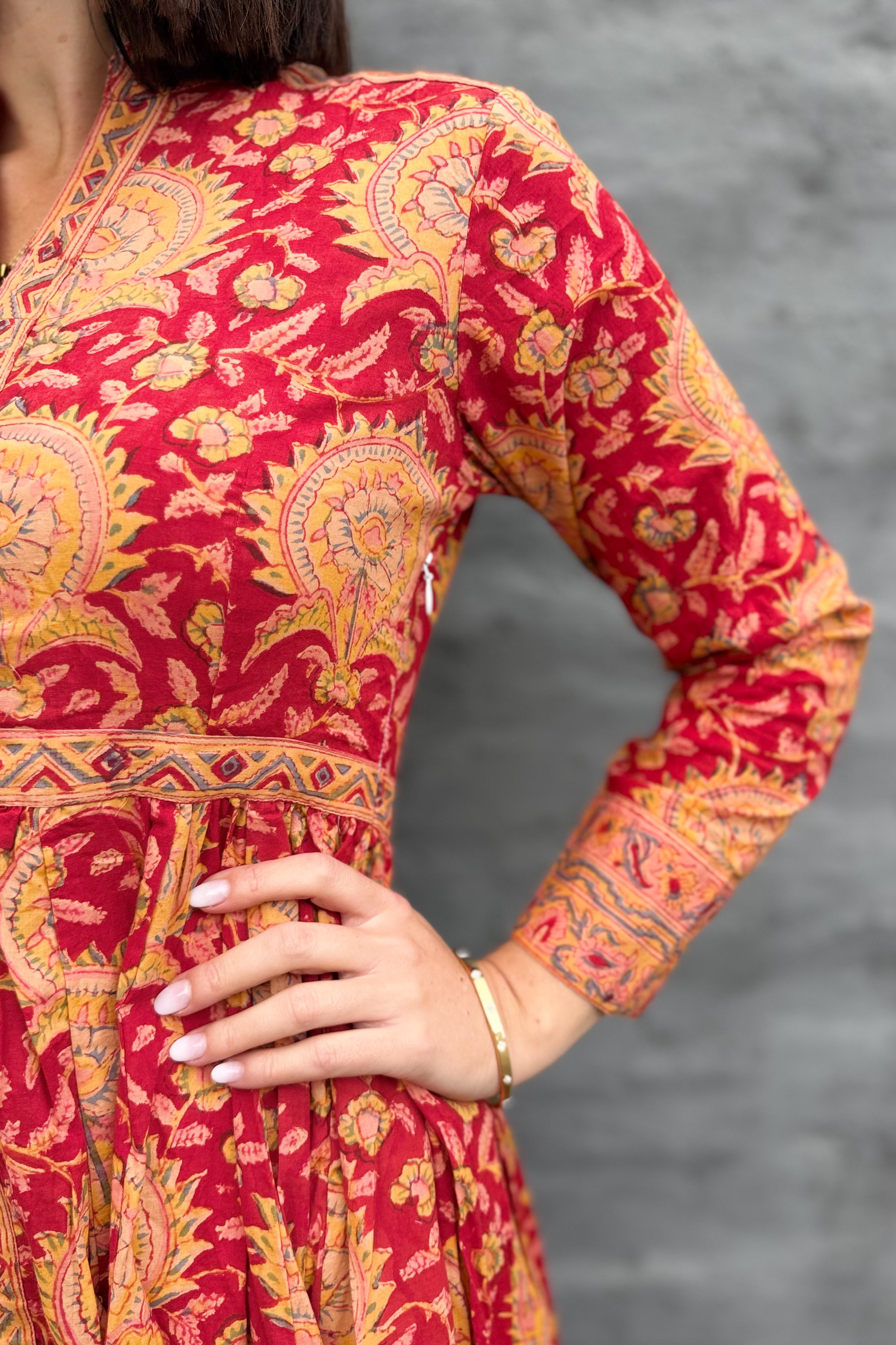 Mabel Dress In Ruby