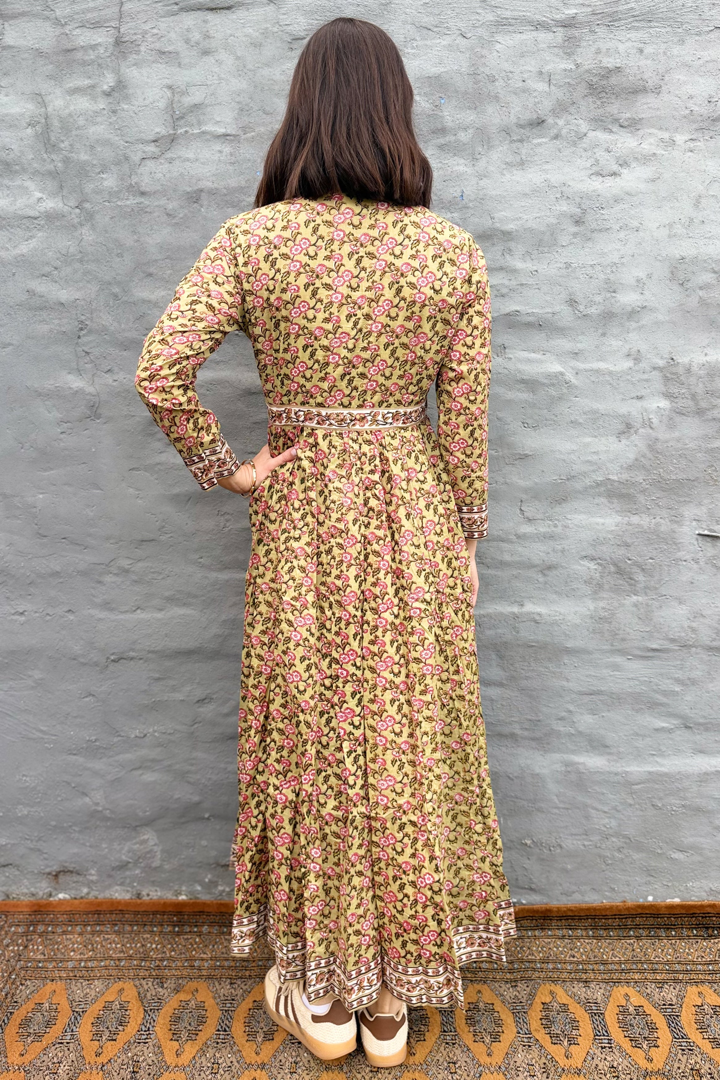 Mabel Dress In Sage Botanical