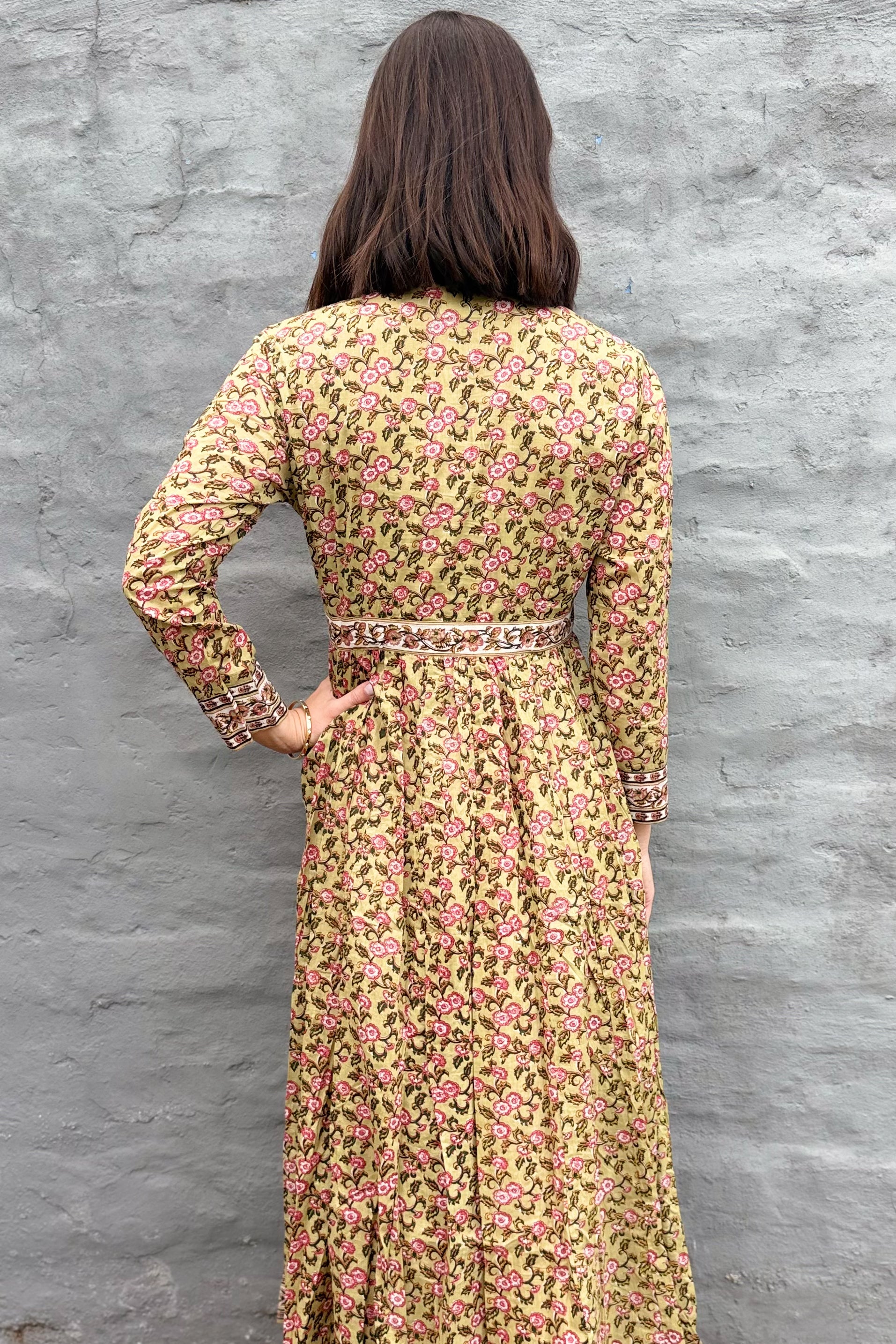 Mabel Dress In Sage Botanical