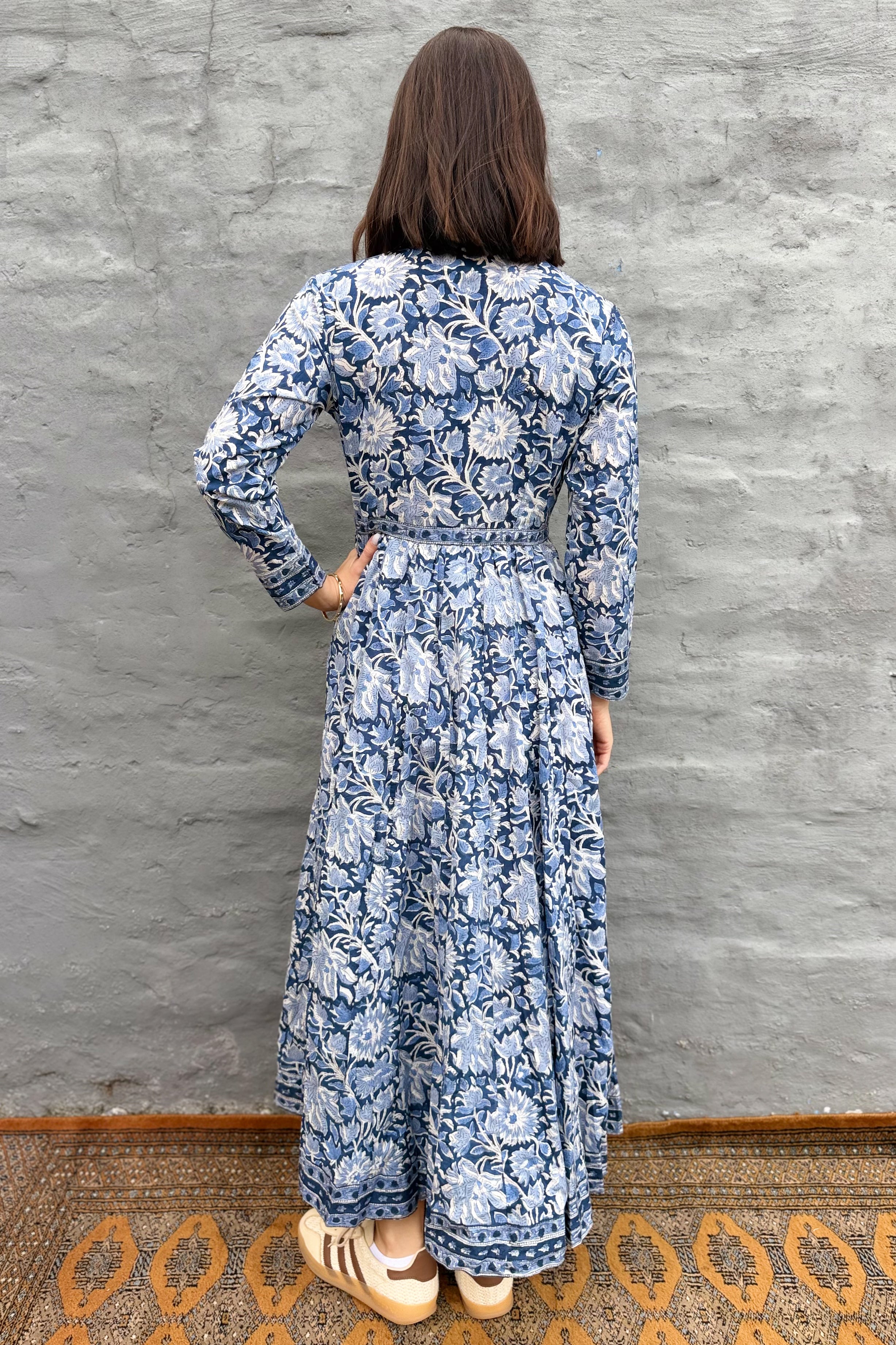 Mabel Dress In Indigo Floral