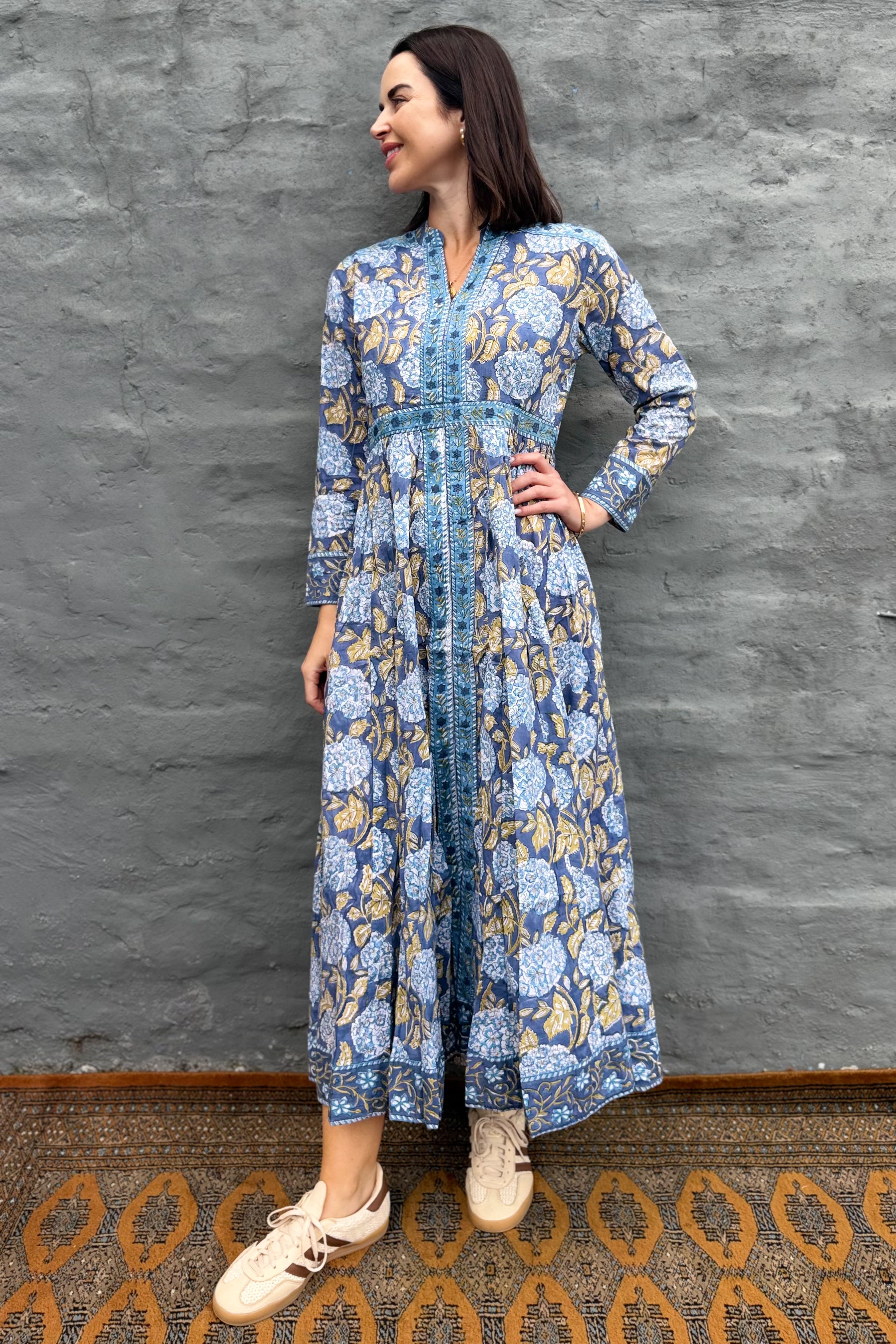 Mabel Dress In Blue Hydrangea