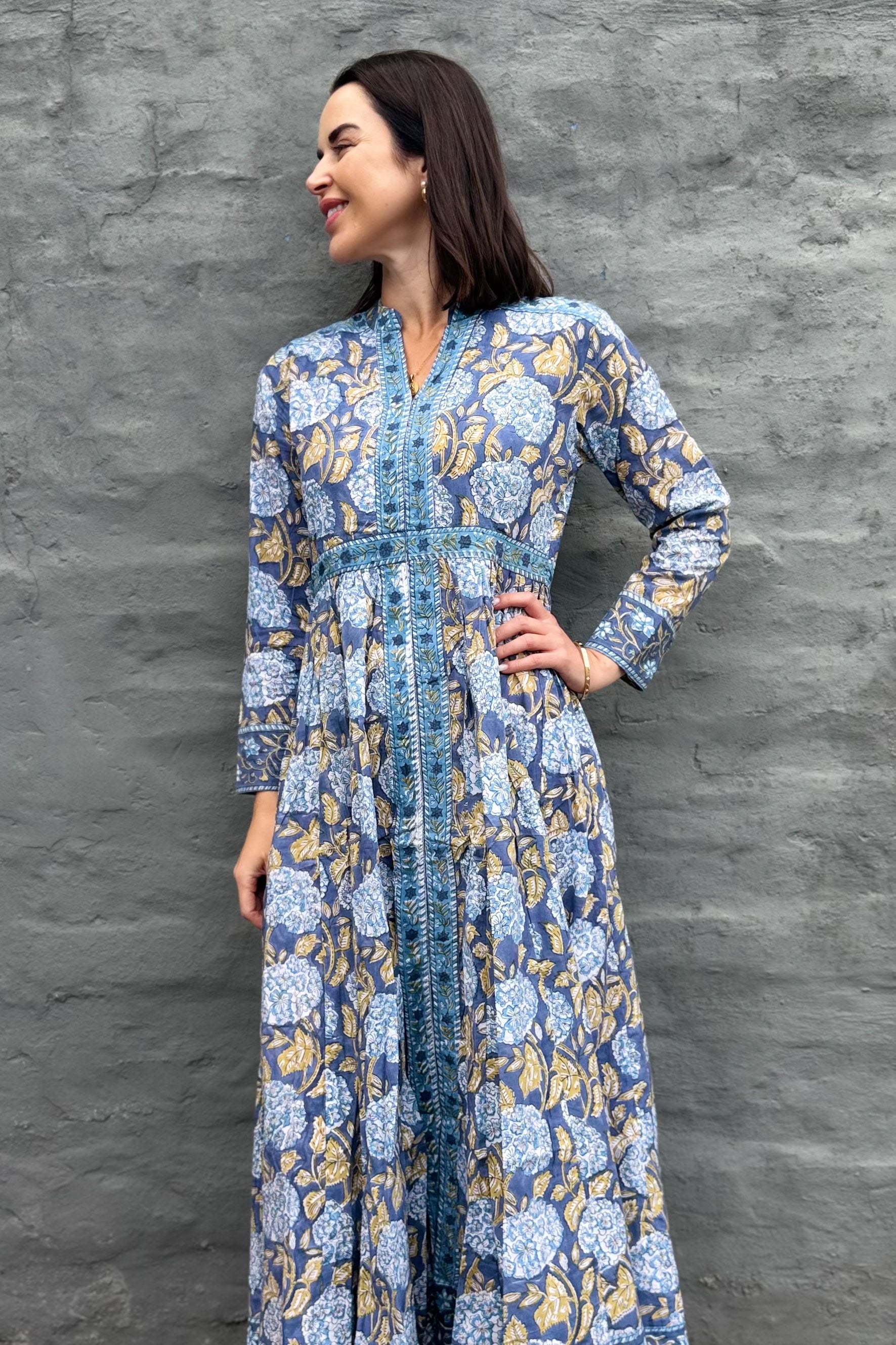 Mabel Dress In Blue Hydrangea