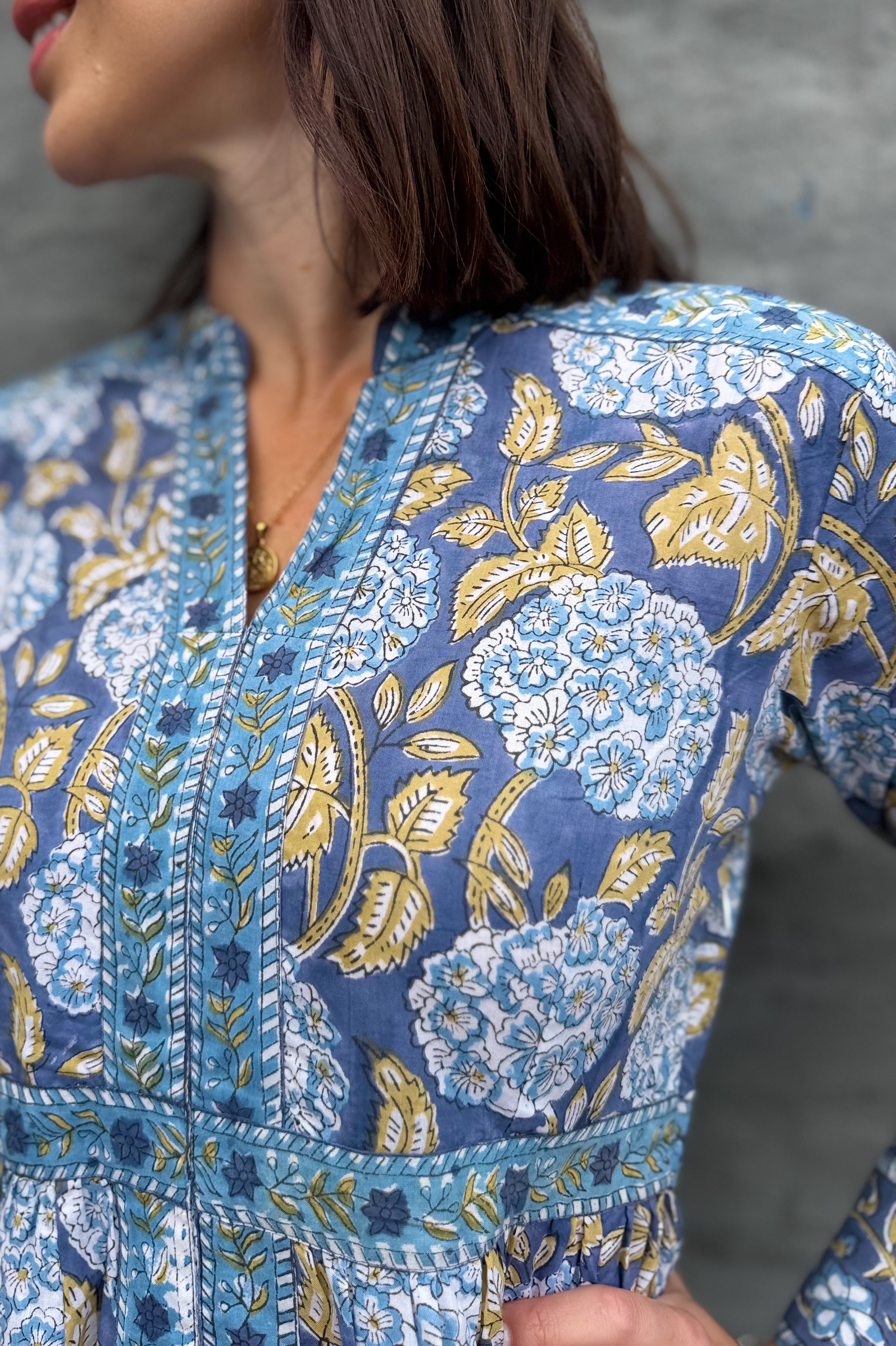 Mabel Dress In Blue Hydrangea