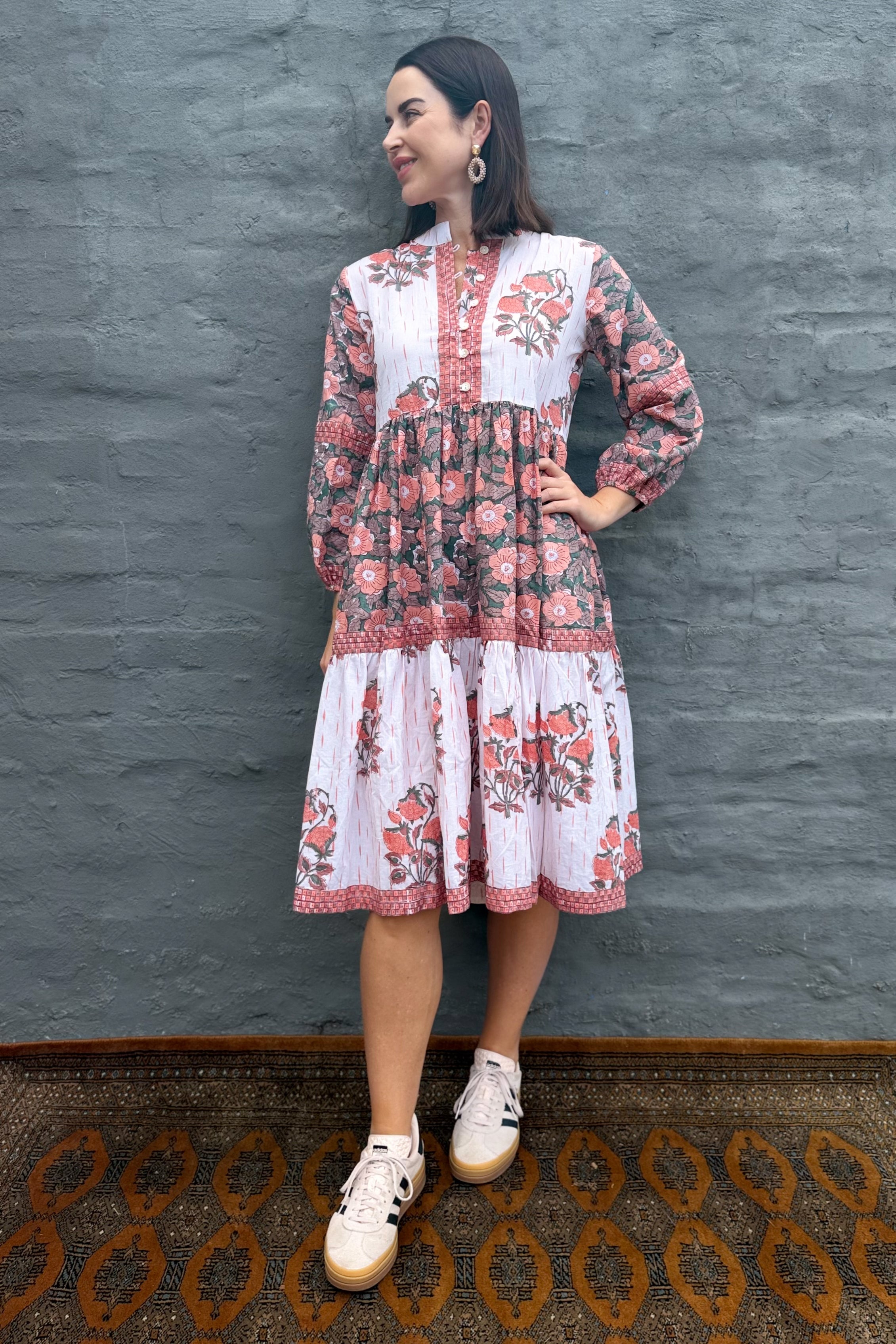 Betty Dress In Peachy Pink Petunia