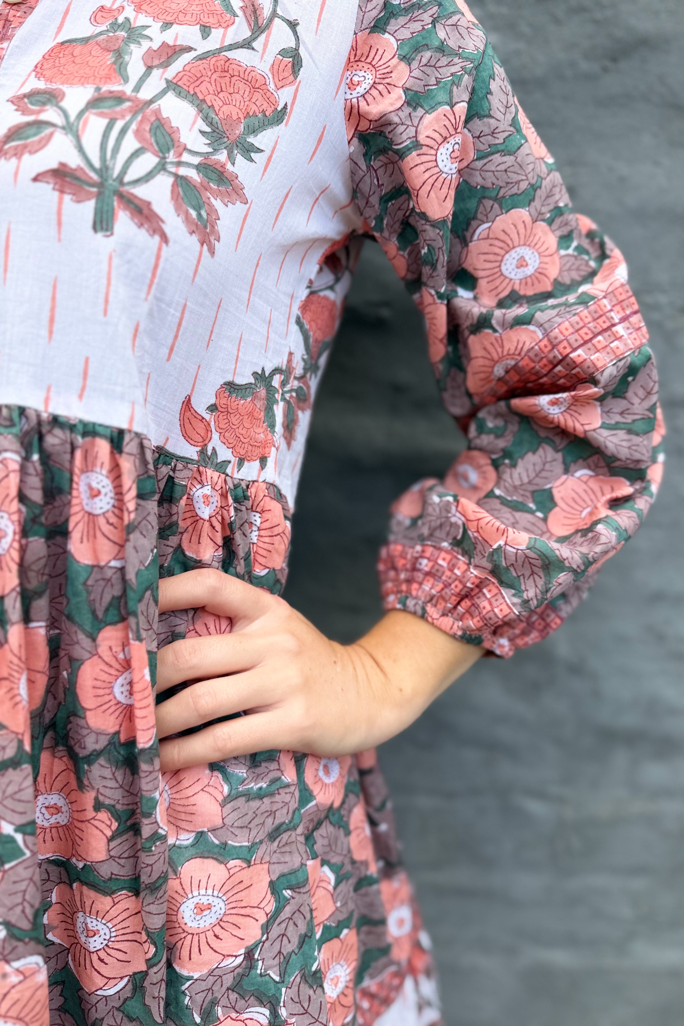 Betty Dress In Peachy Pink Petunia
