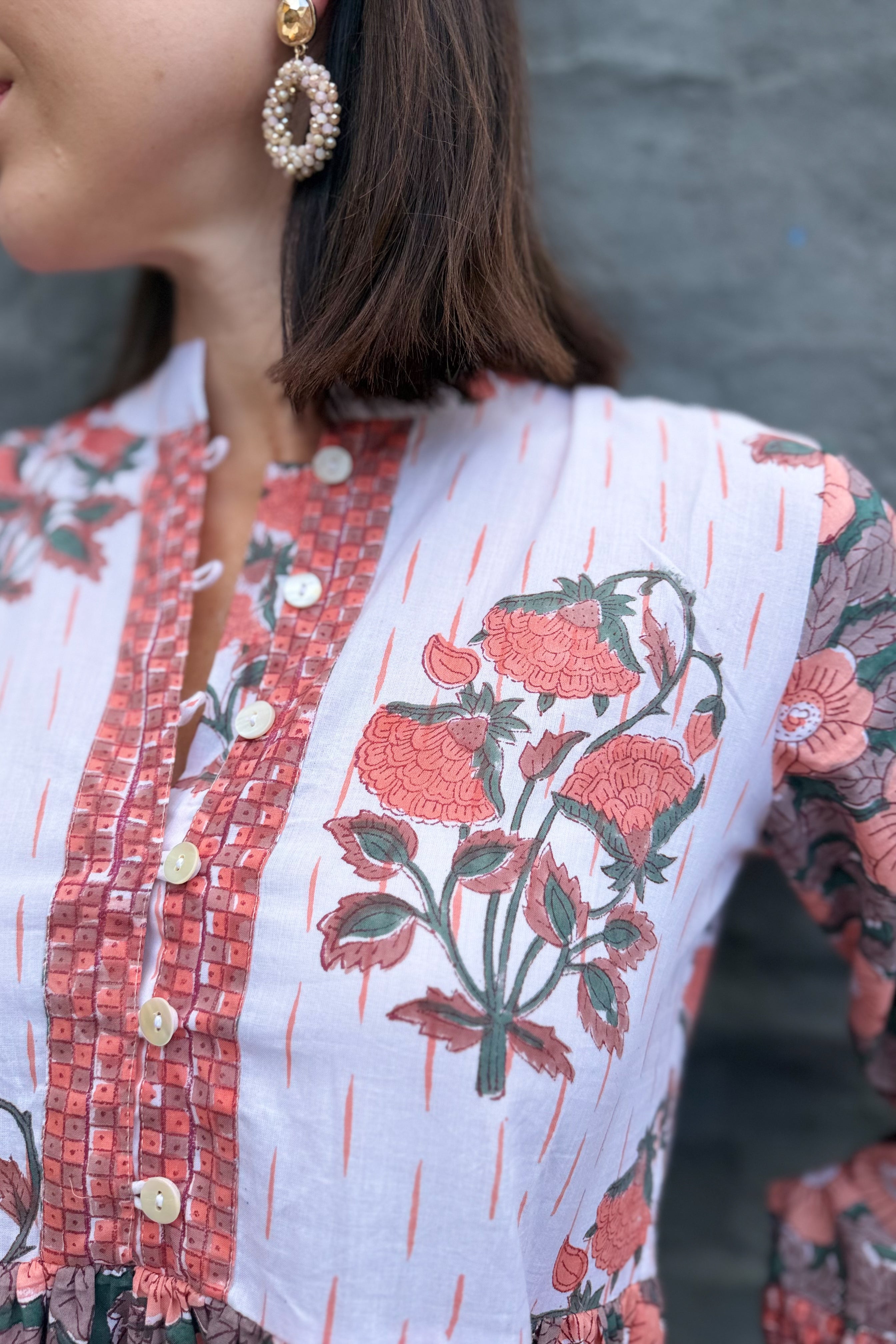 Betty Dress In Peachy Pink Petunia