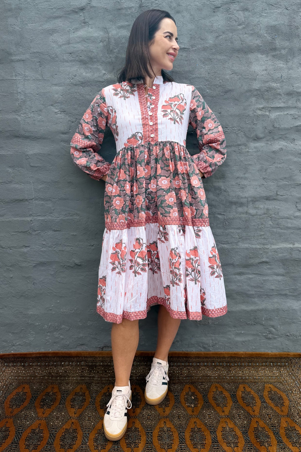 Betty Dress In Peachy Pink Petunia