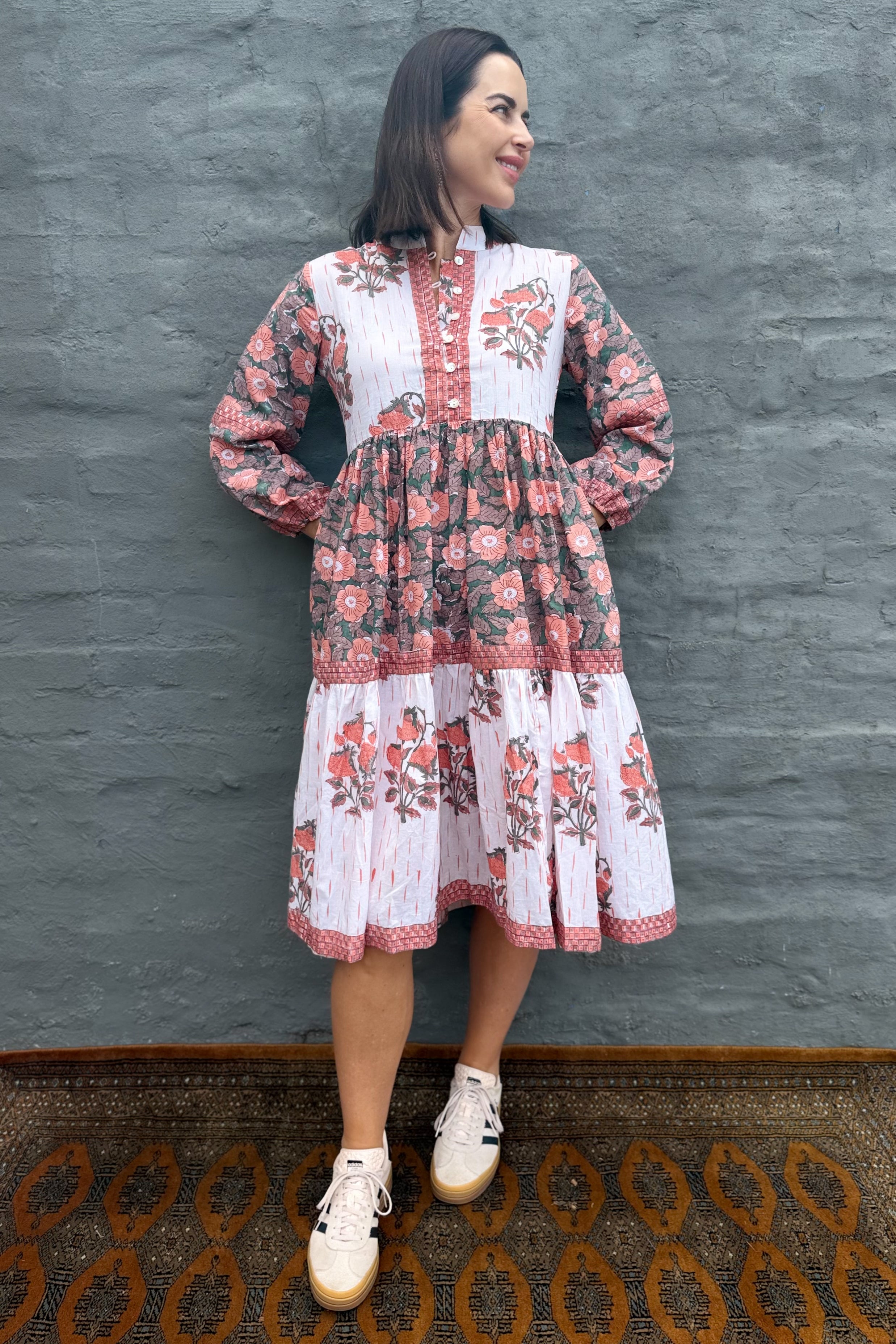 Betty Dress In Peachy Pink Petunia