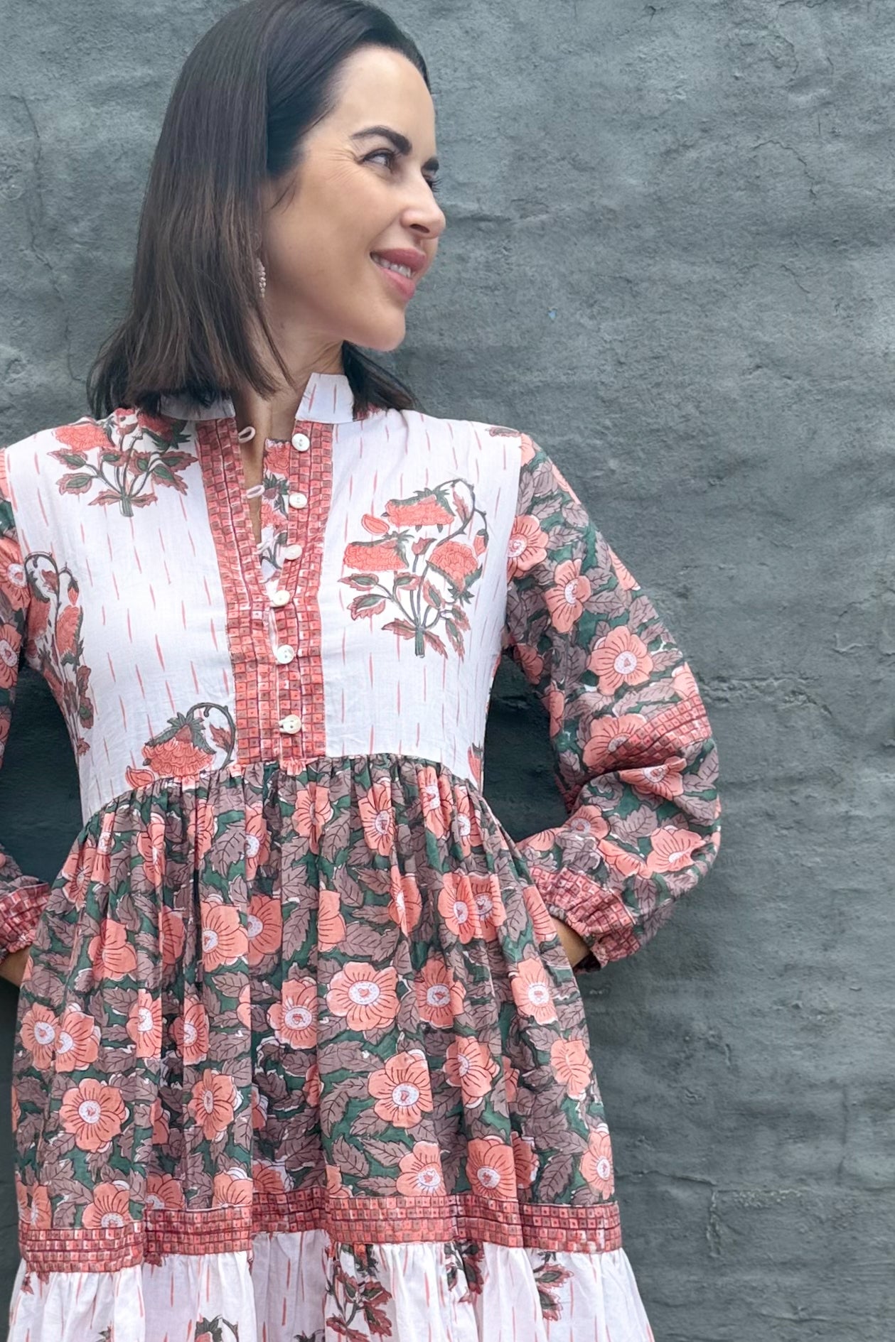 Betty Dress In Peachy Pink Petunia