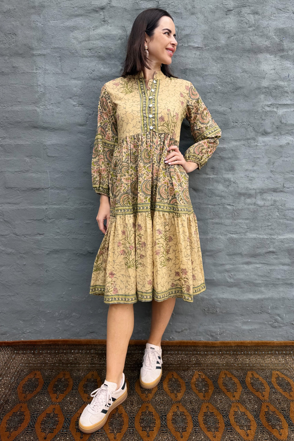 Betty Dress In Natural Sage