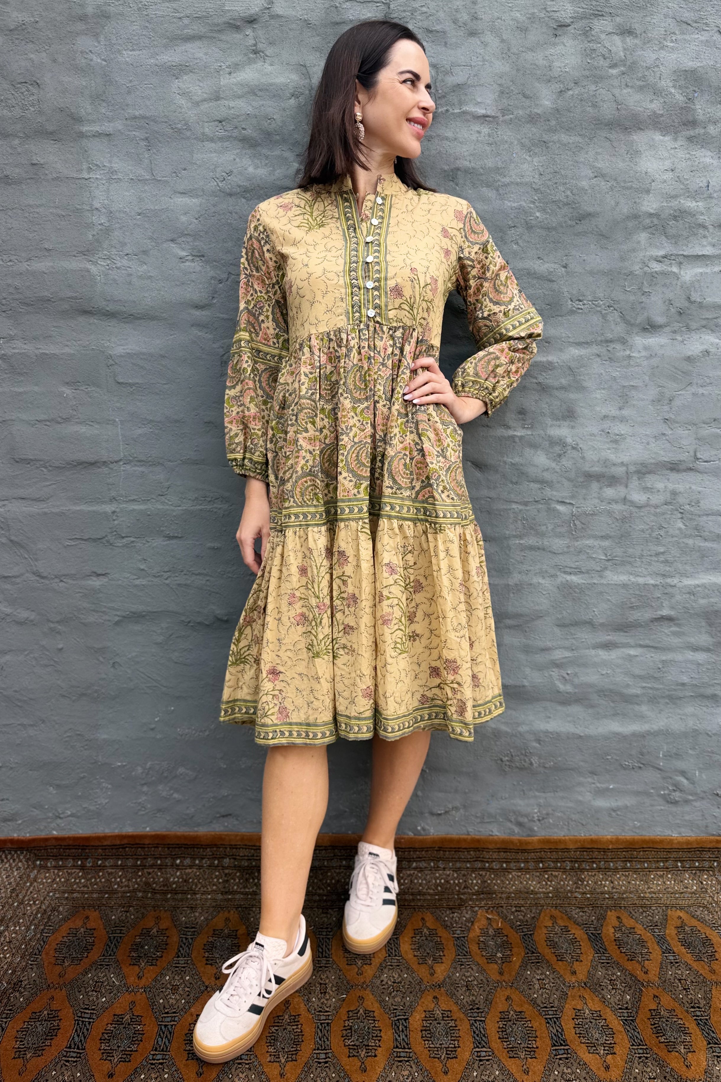 Betty Dress In Natural Sage