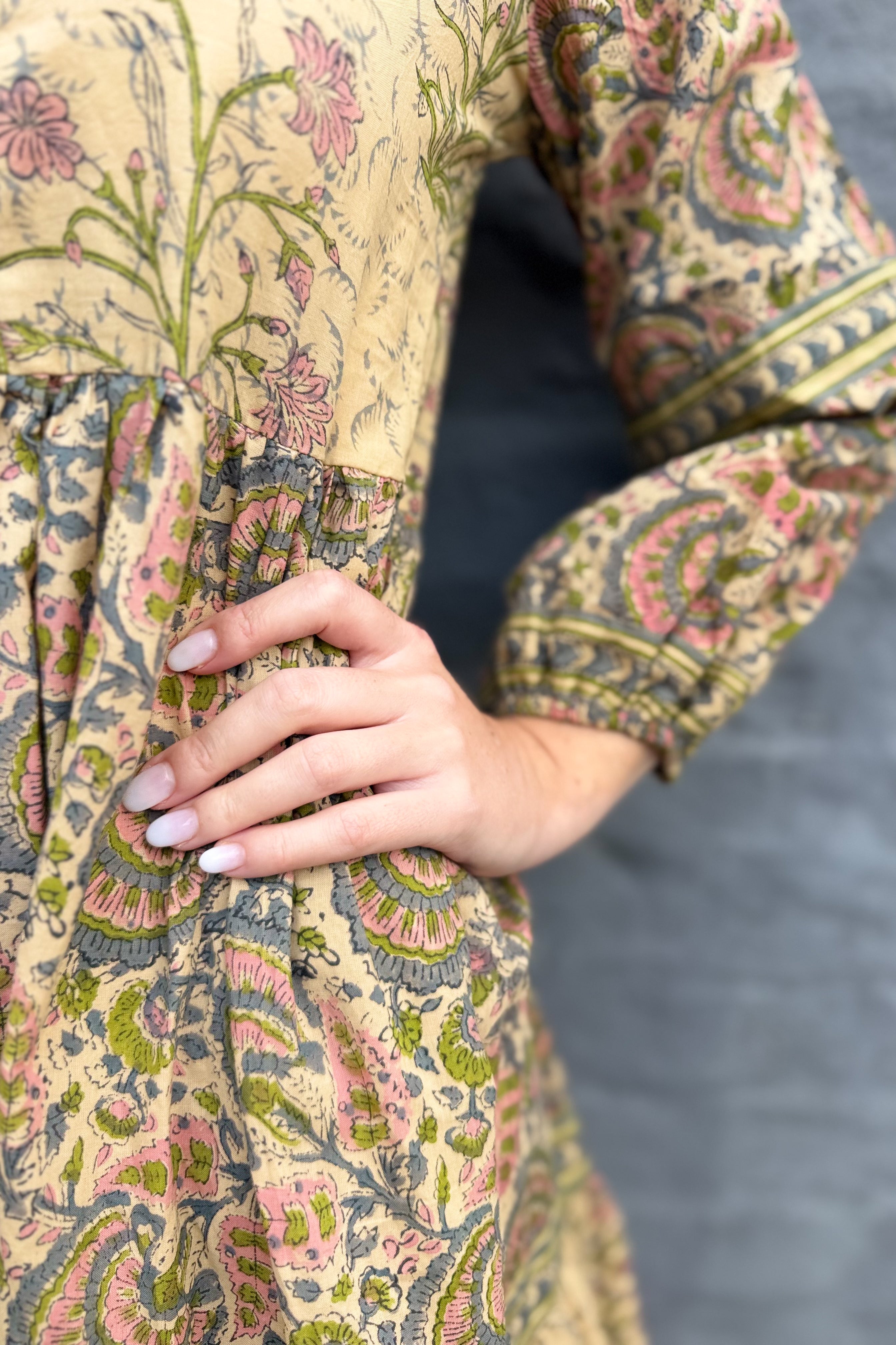 Betty Dress In Natural Sage