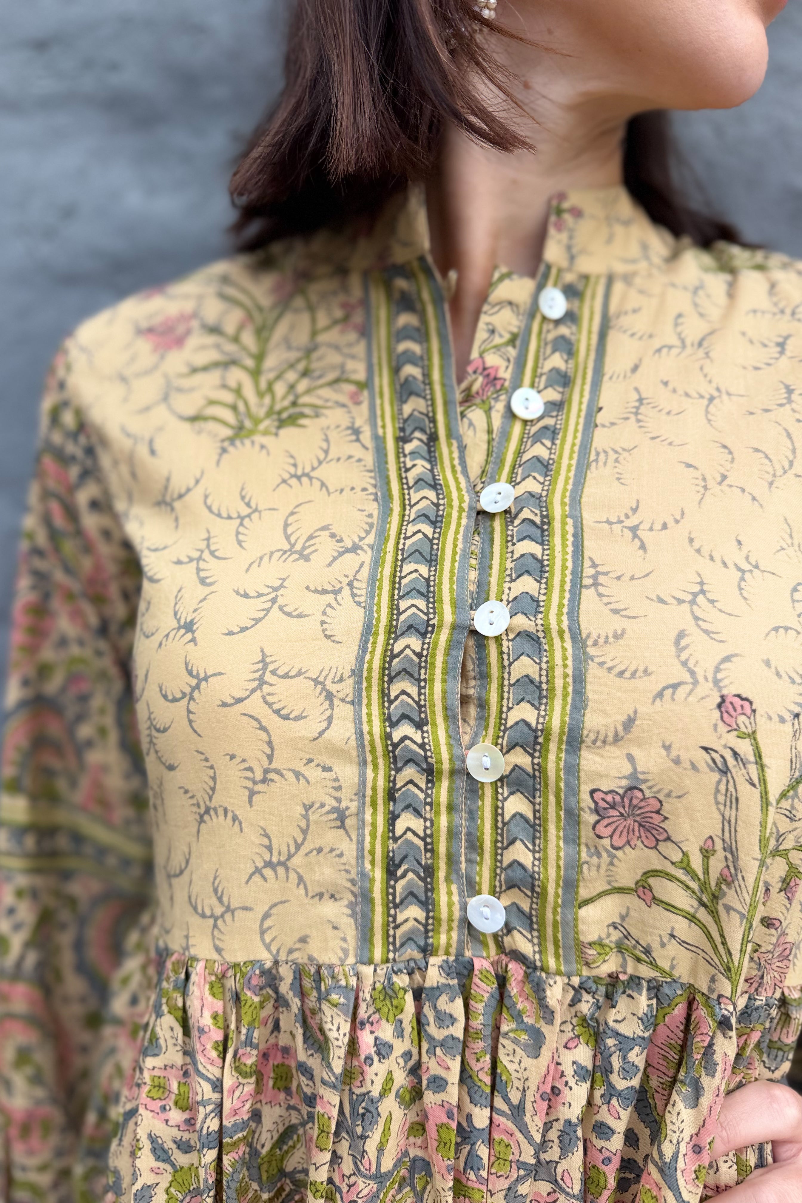 Betty Dress In Natural Sage