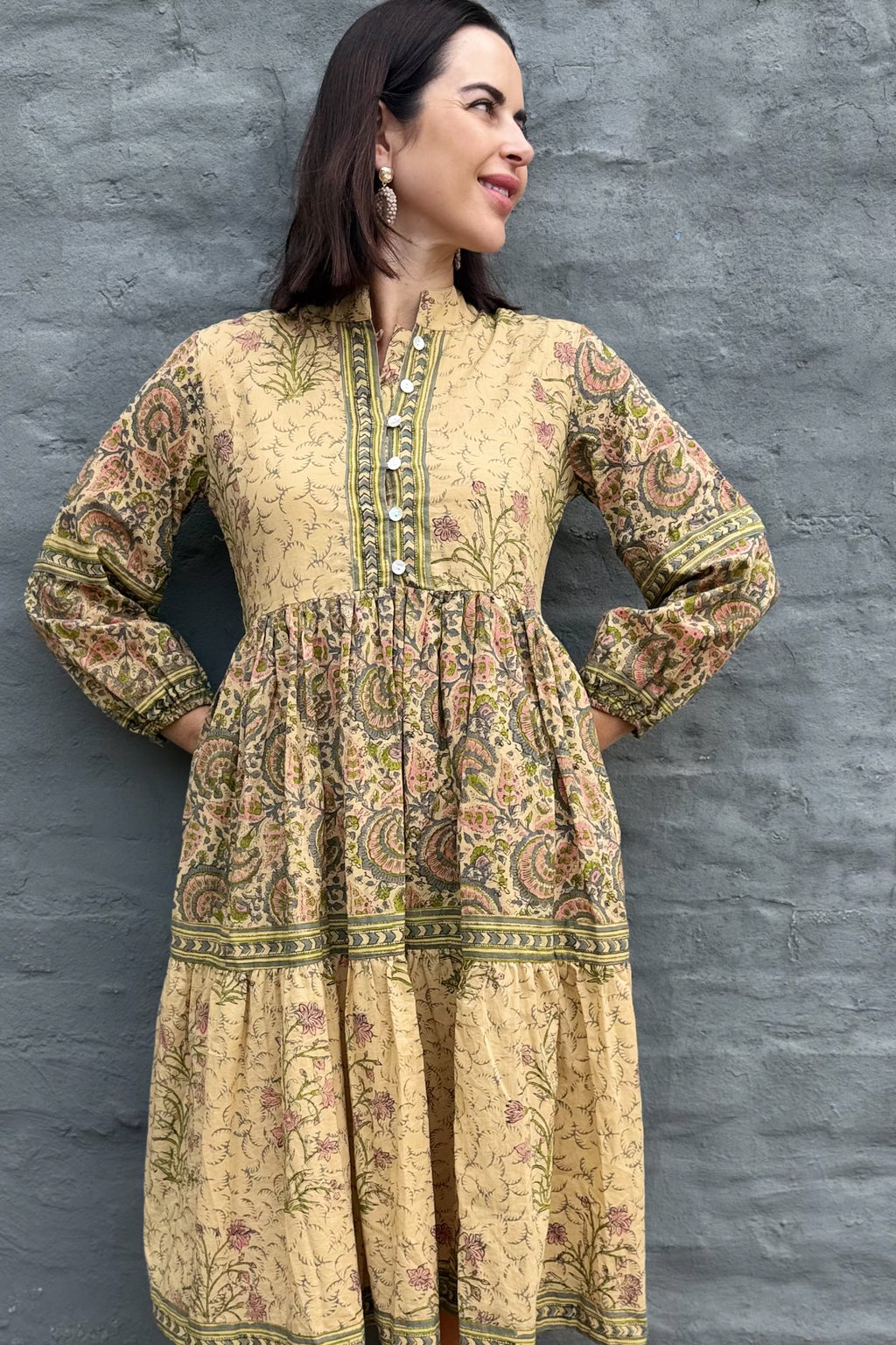 Betty Dress In Natural Sage