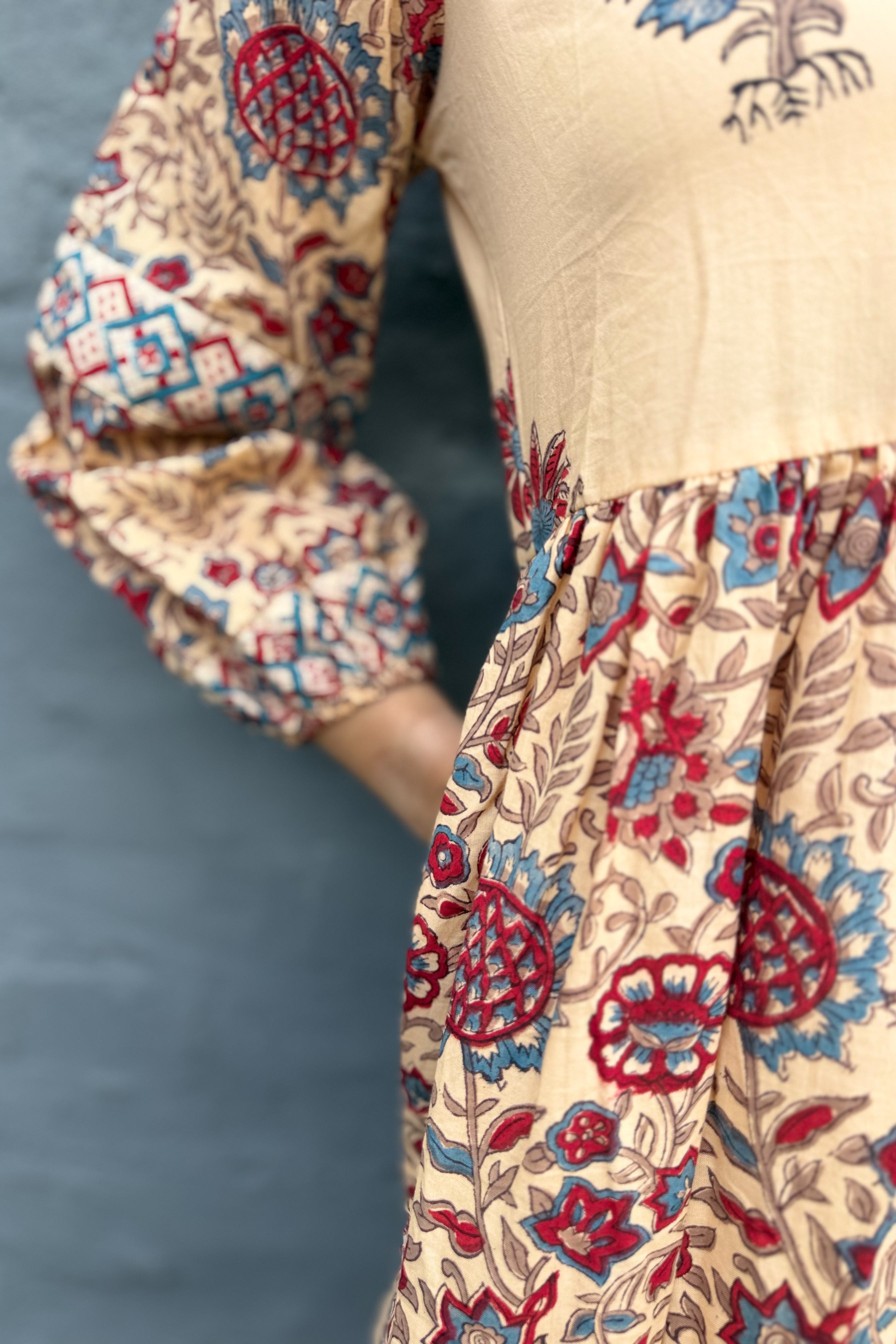 Betty Dress In Warm Ruby Floral