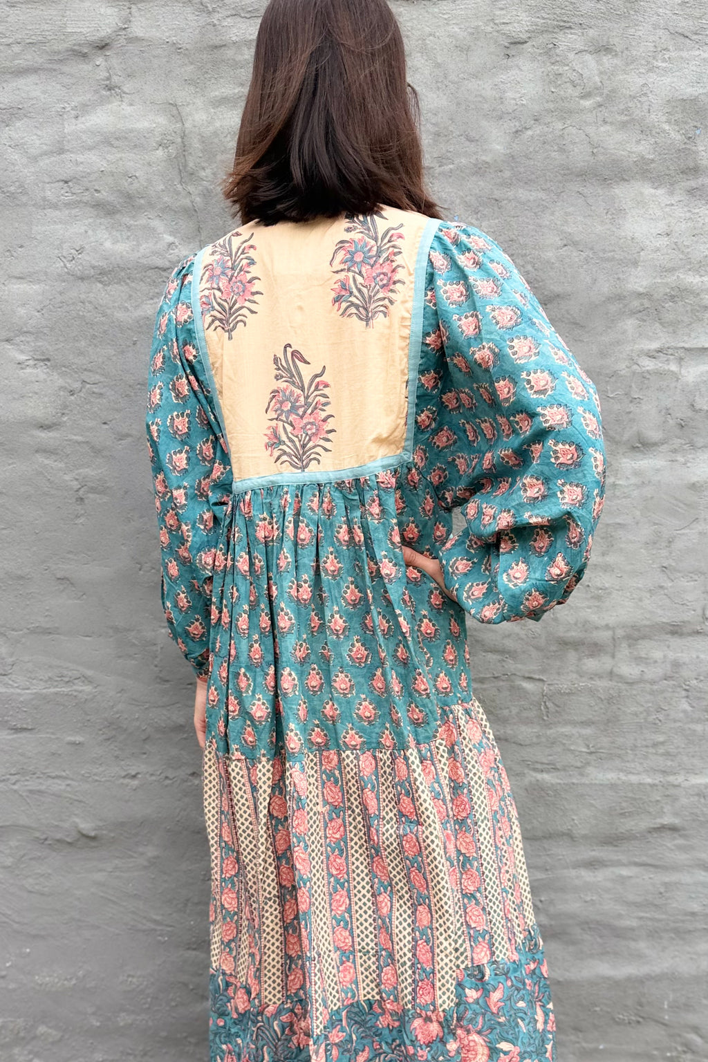 Delilah Dress In Sky & Rose