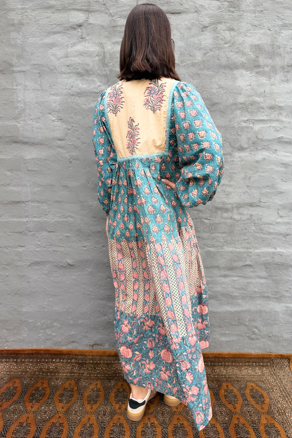 Delilah Dress In Sky & Rose