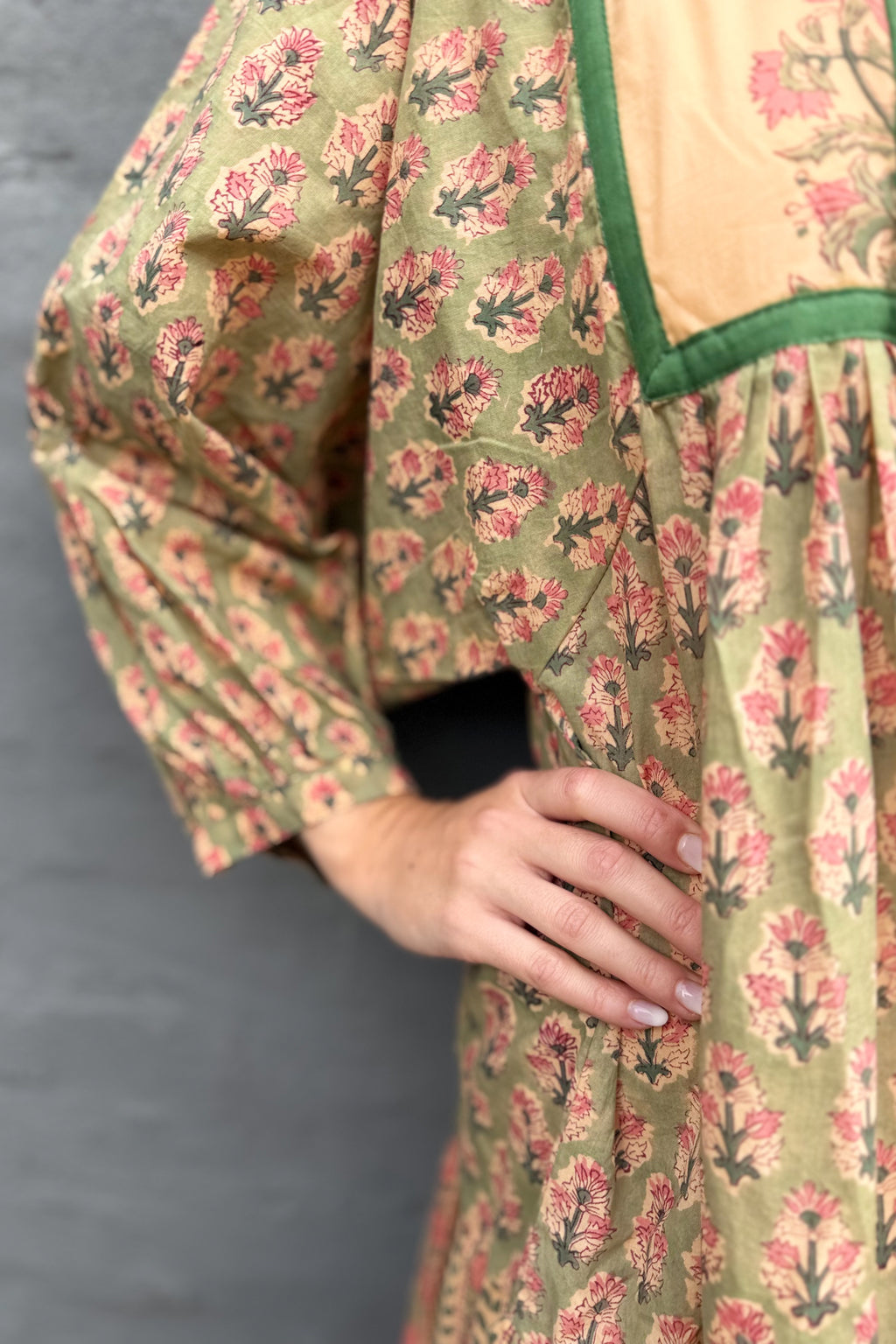 Delilah Dress In Warm Sage