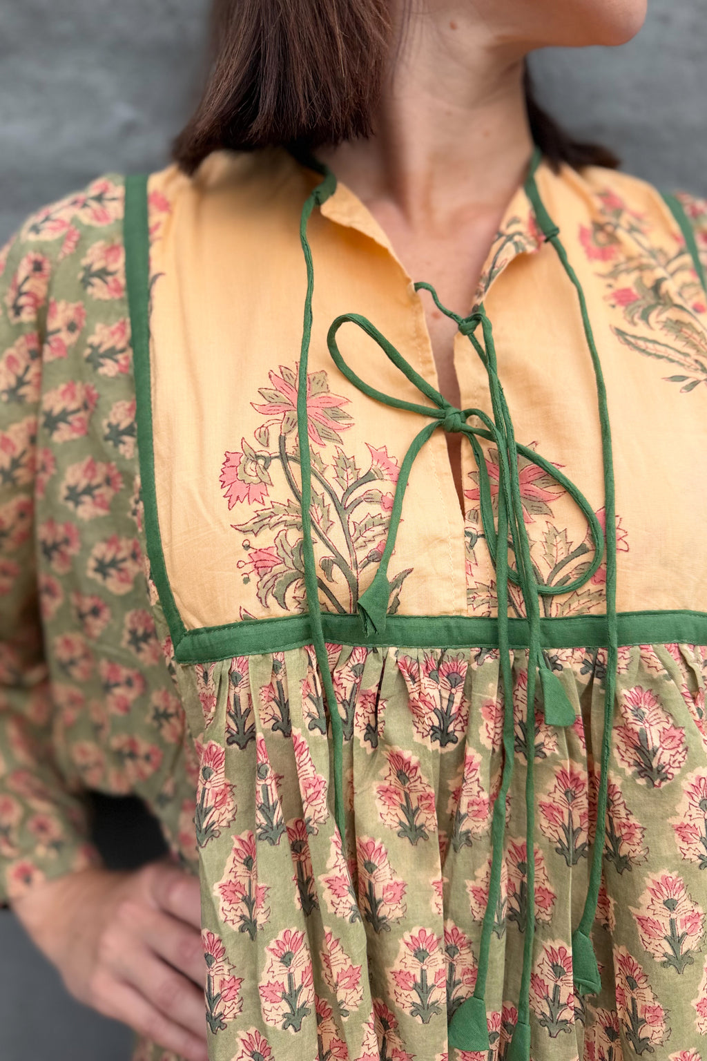 Delilah Dress In Warm Sage
