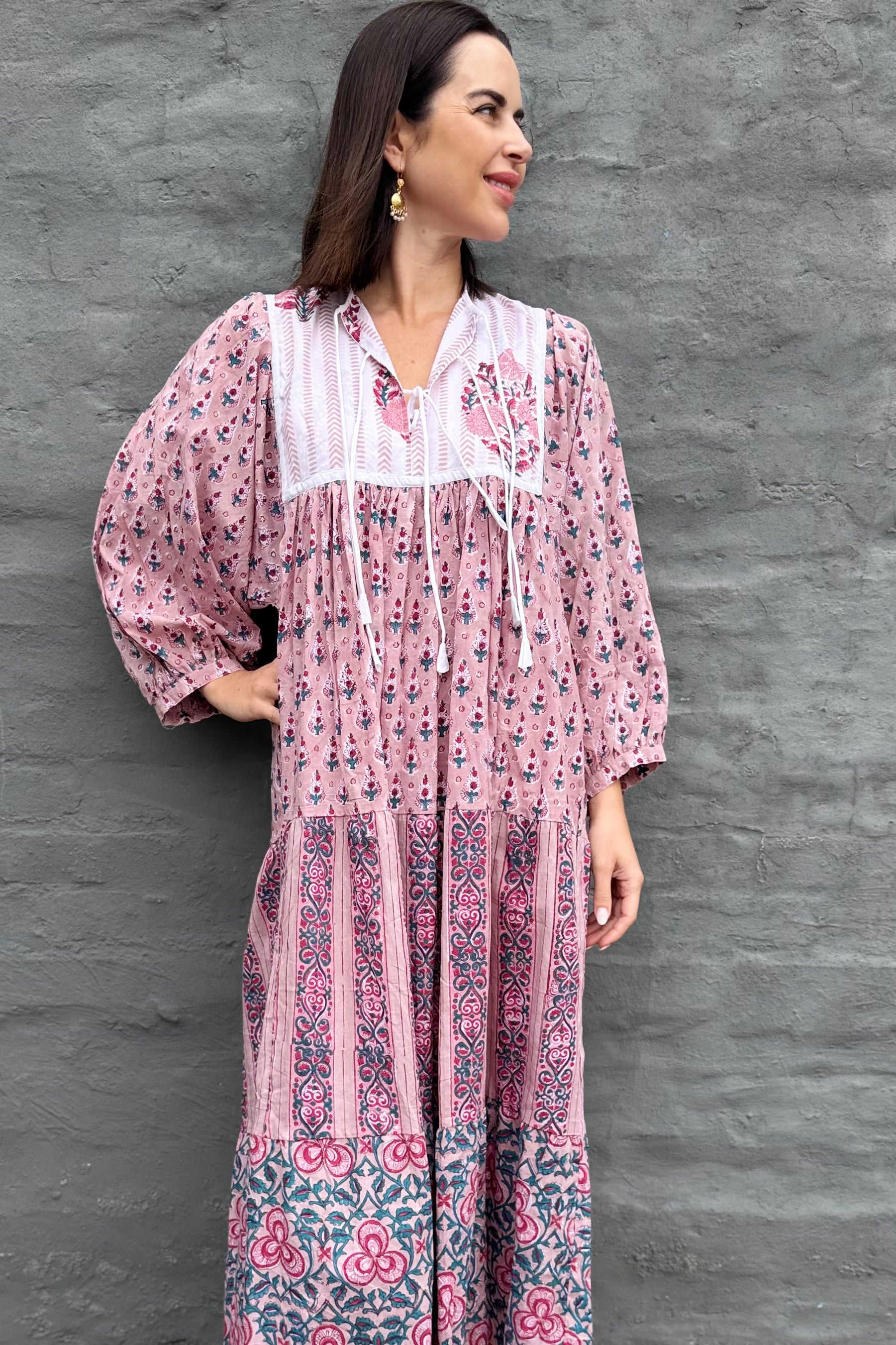 Delilah Dress In Dusty Mauve
