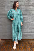 Delilah Dress In Turquoise