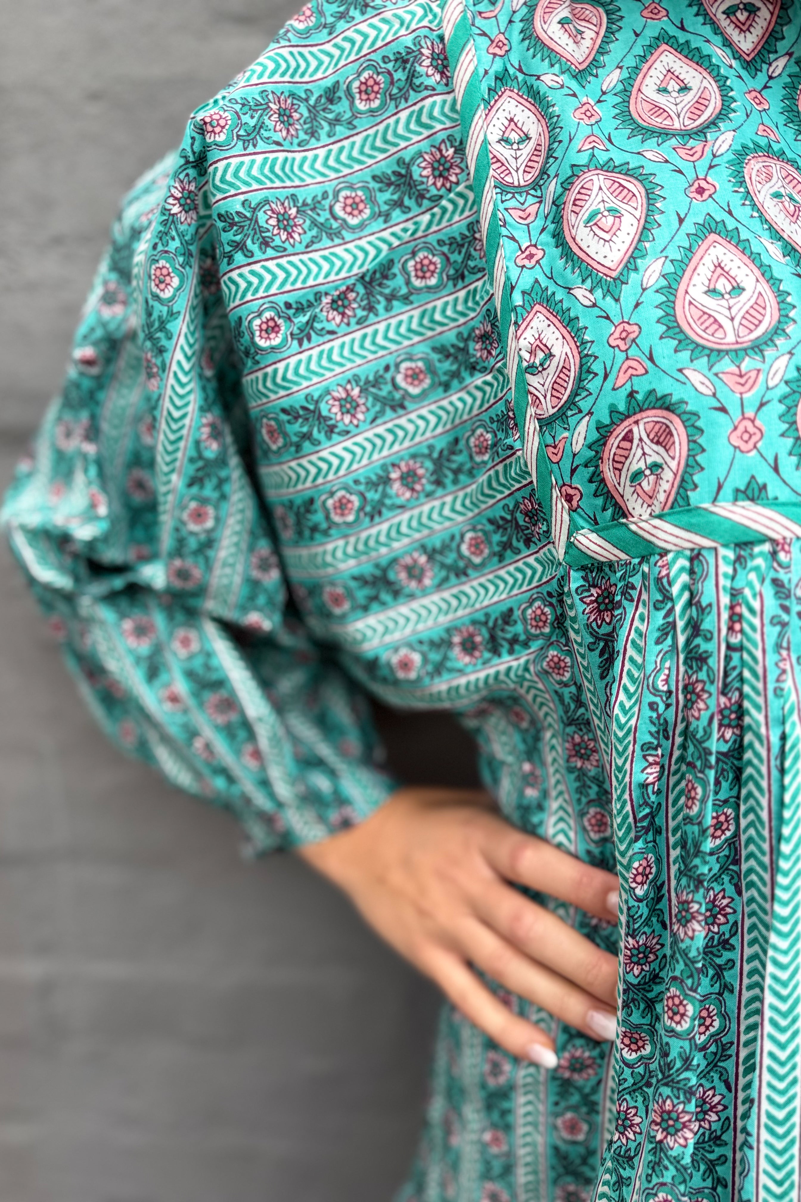 Delilah Dress In Turquoise