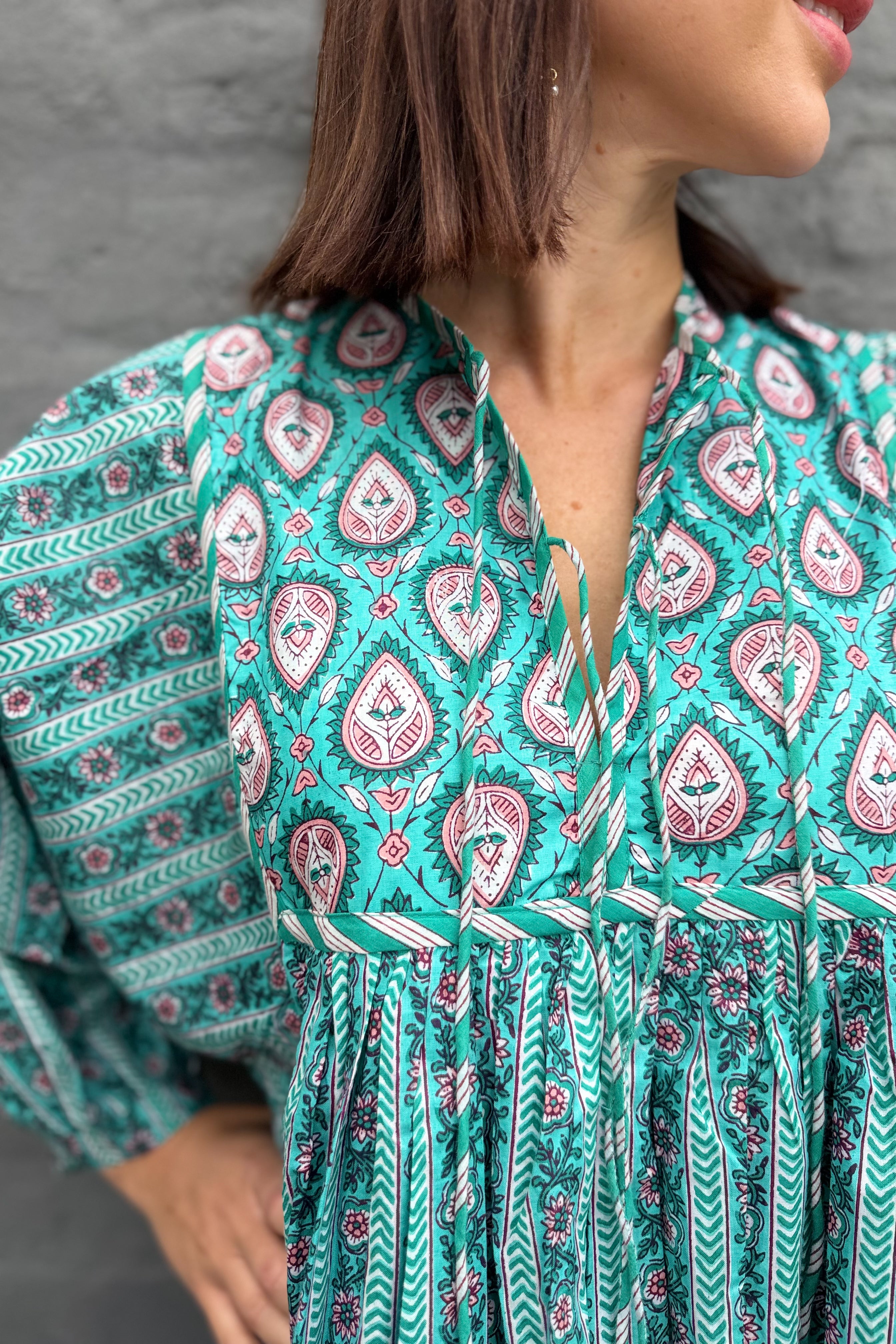 Delilah Dress In Turquoise