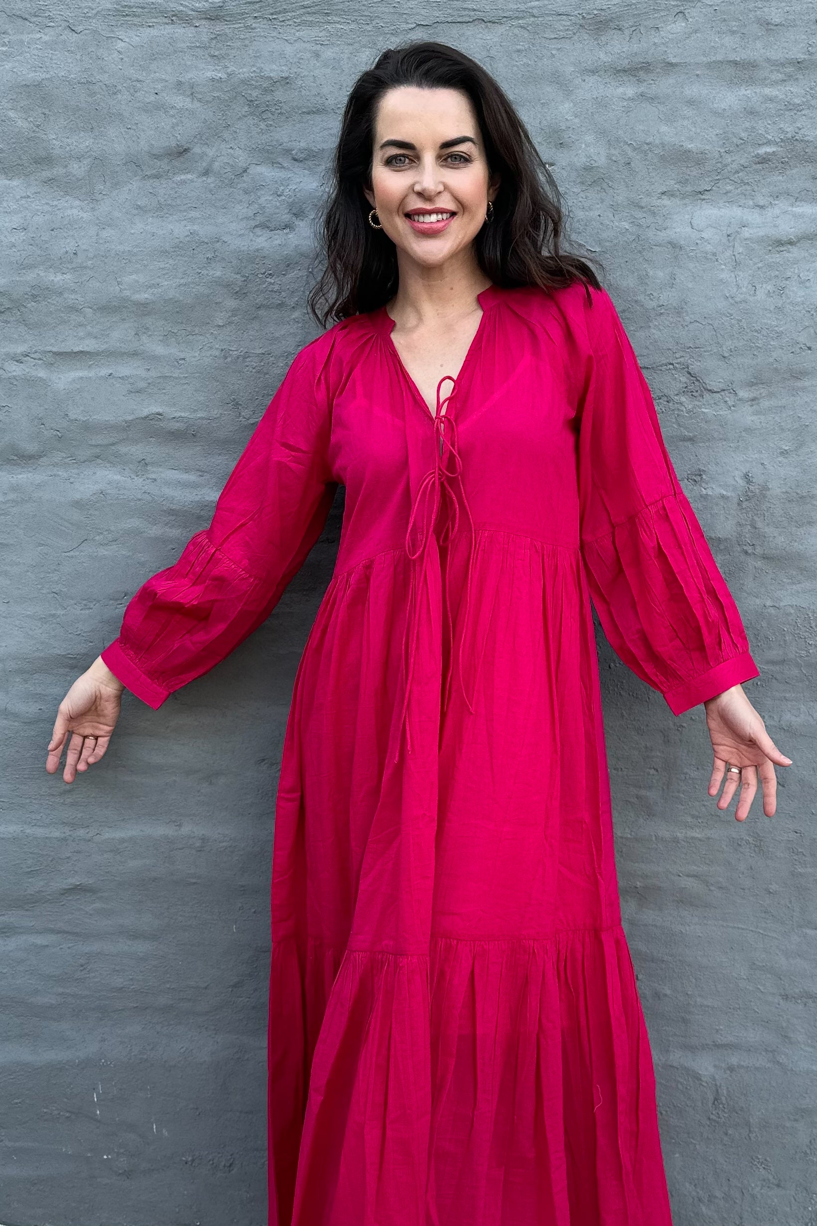 Hanna Maxi Dress In Rani Pink