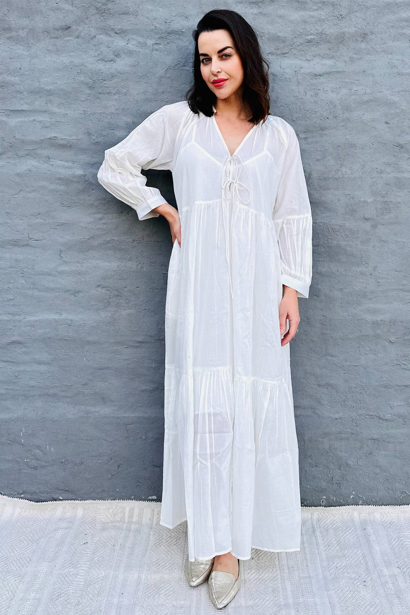 Hanna Maxi Dress In Milk