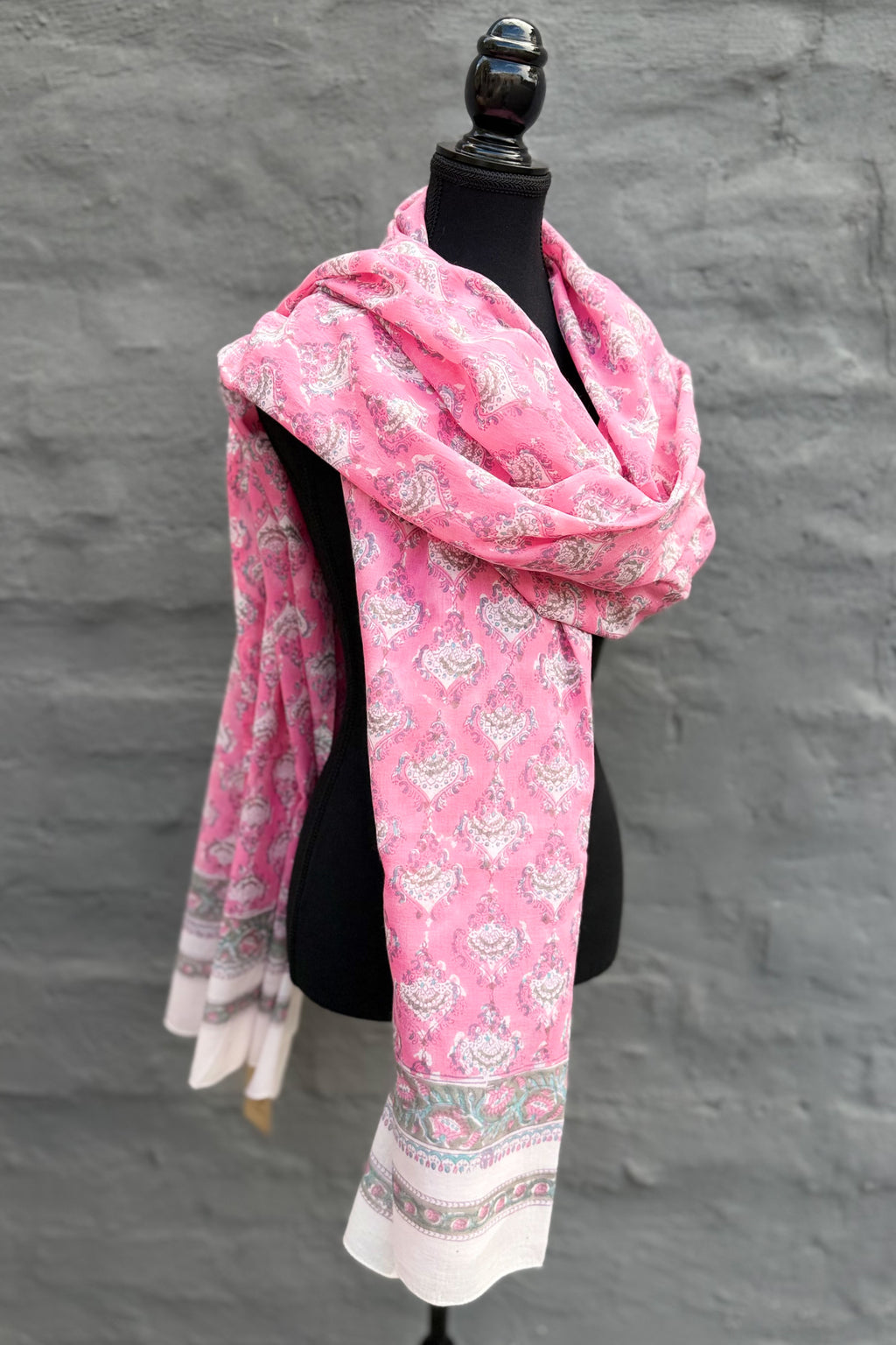 Cotton Dupatta In Pirouette Pink