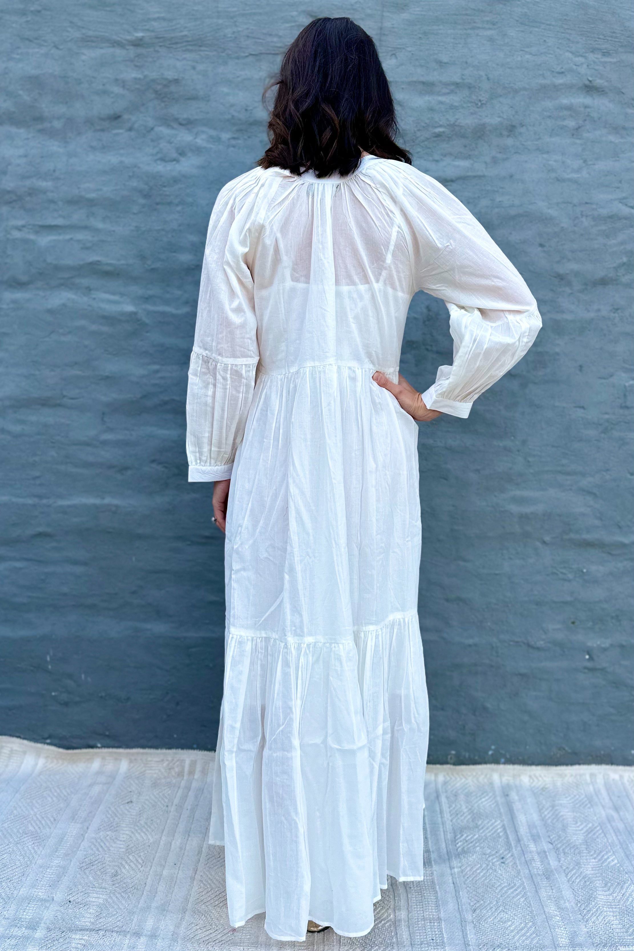 Hanna Maxi Dress In Milk