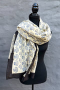 Cotton Scarf In Blue Dahlia