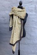 Cotton Scarf In Black Geometric