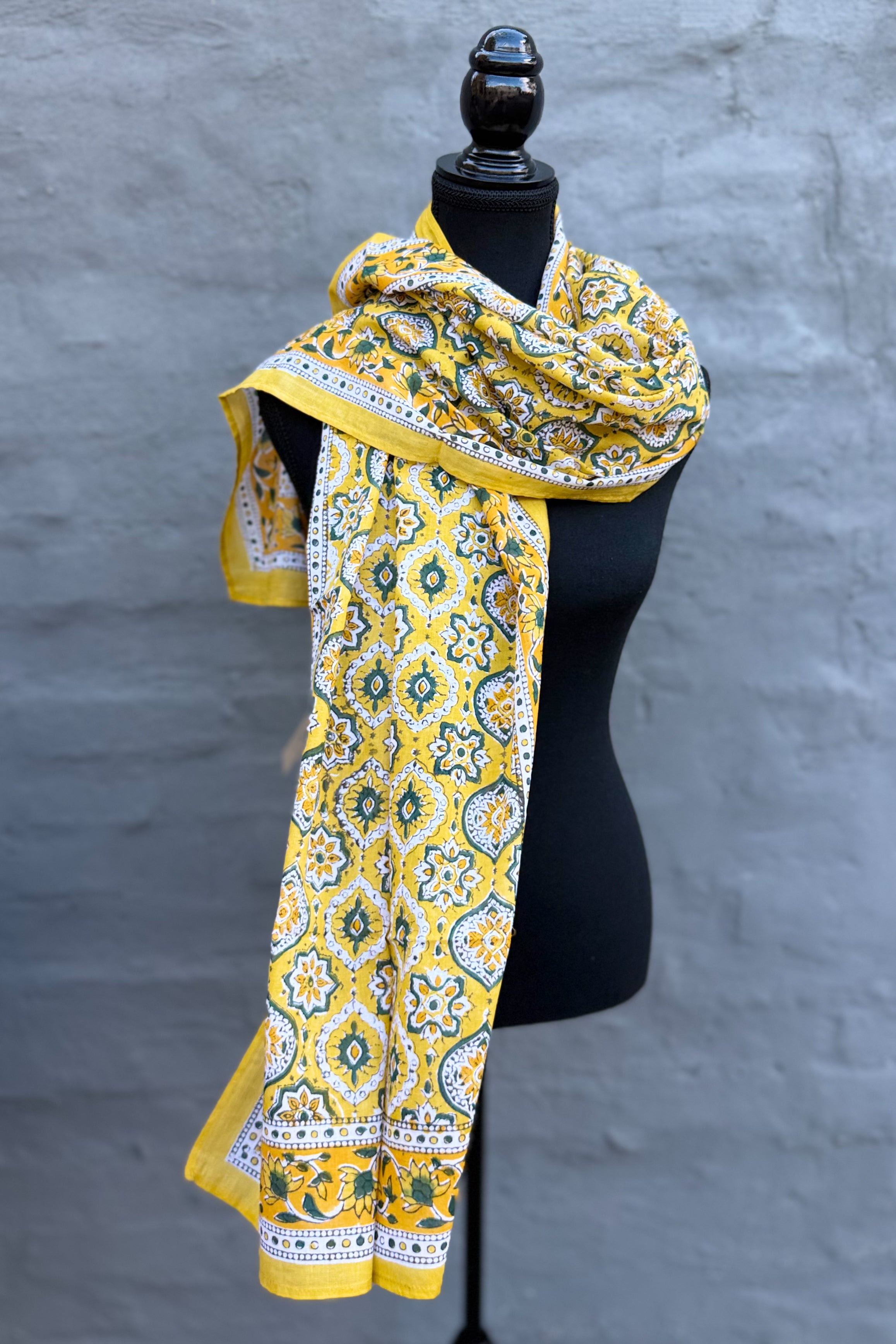 Cotton Scarf In Moroccan Gold