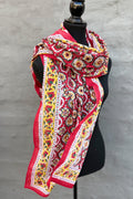 Cotton Scarf In Moroccan Ruby