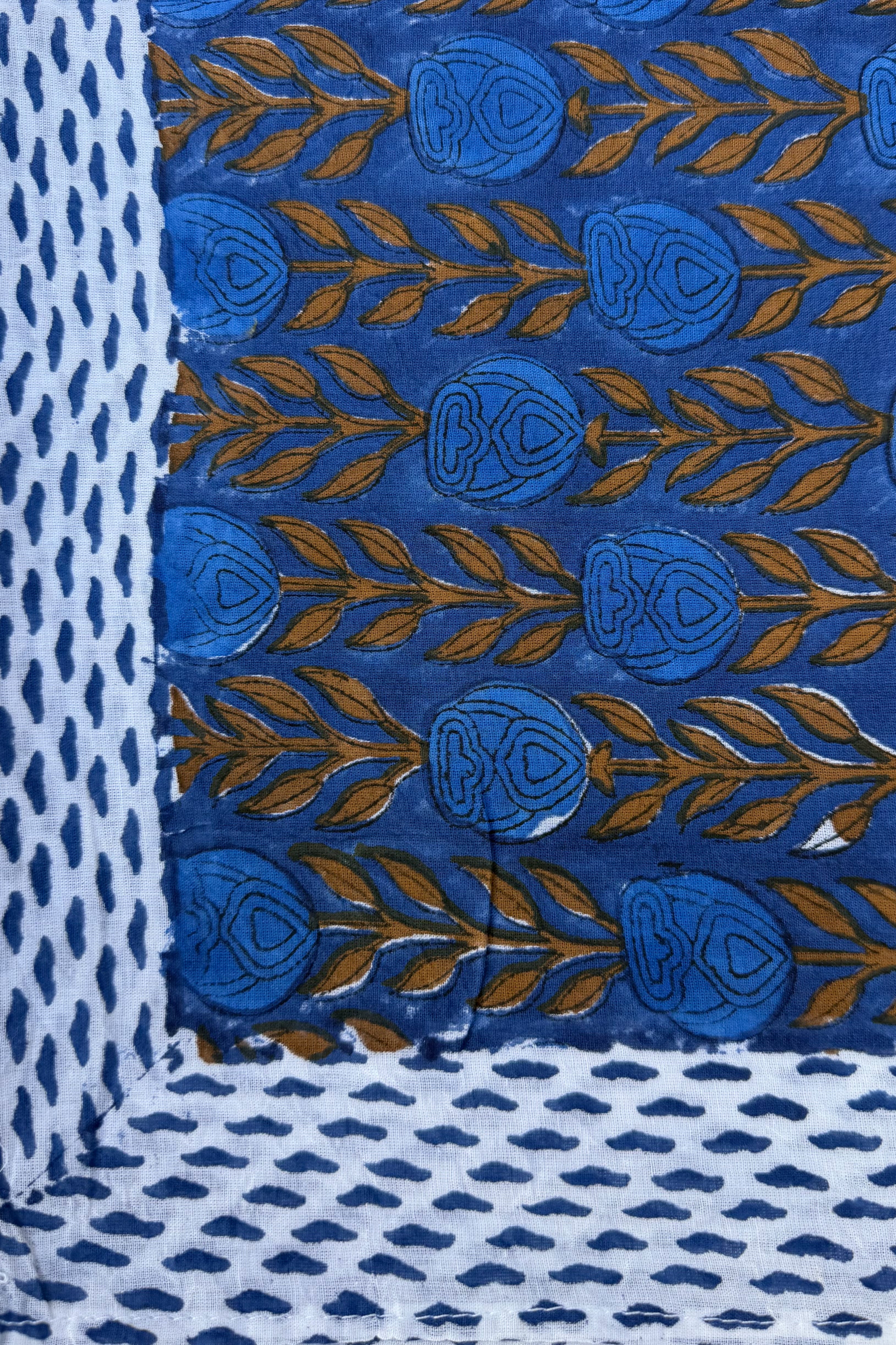 Cotton Scarf In Sapphire Bloom