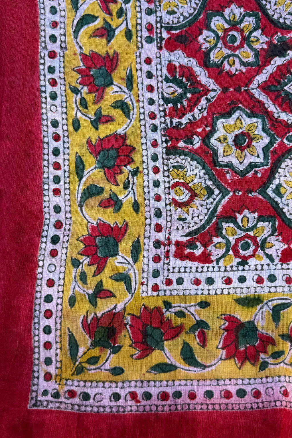 Cotton Scarf In Moroccan Ruby