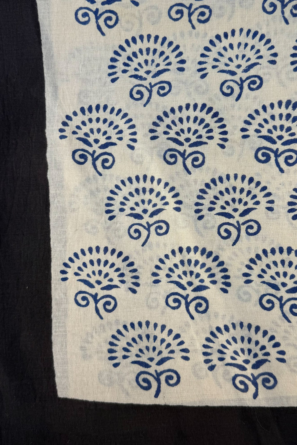 Cotton Scarf In Blue Dahlia