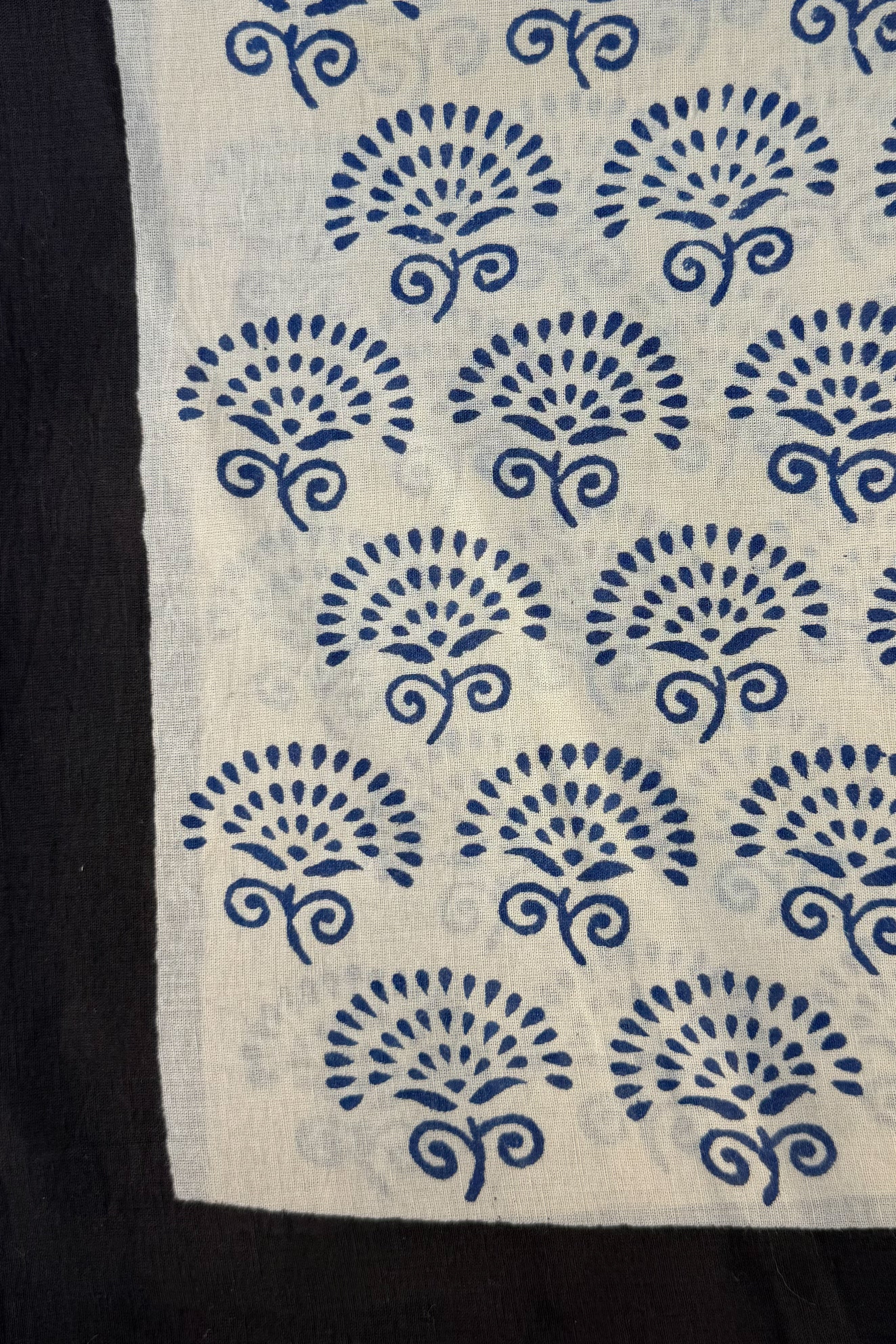 Cotton Scarf In Blue Dahlia