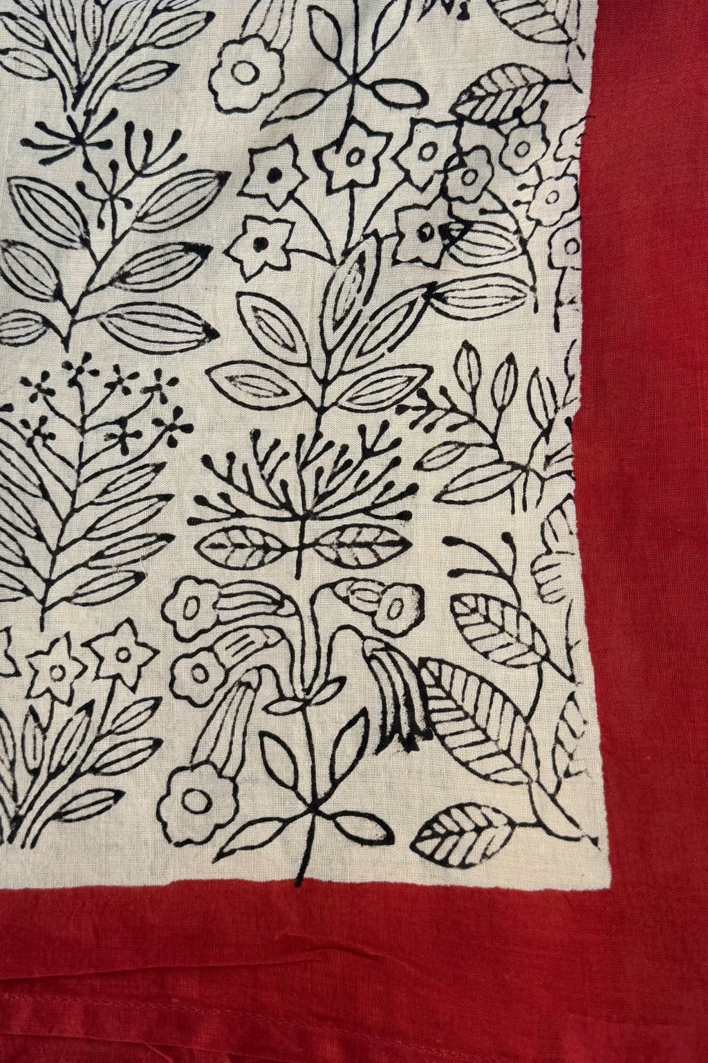 Cotton Scarf In Sandy Botanical